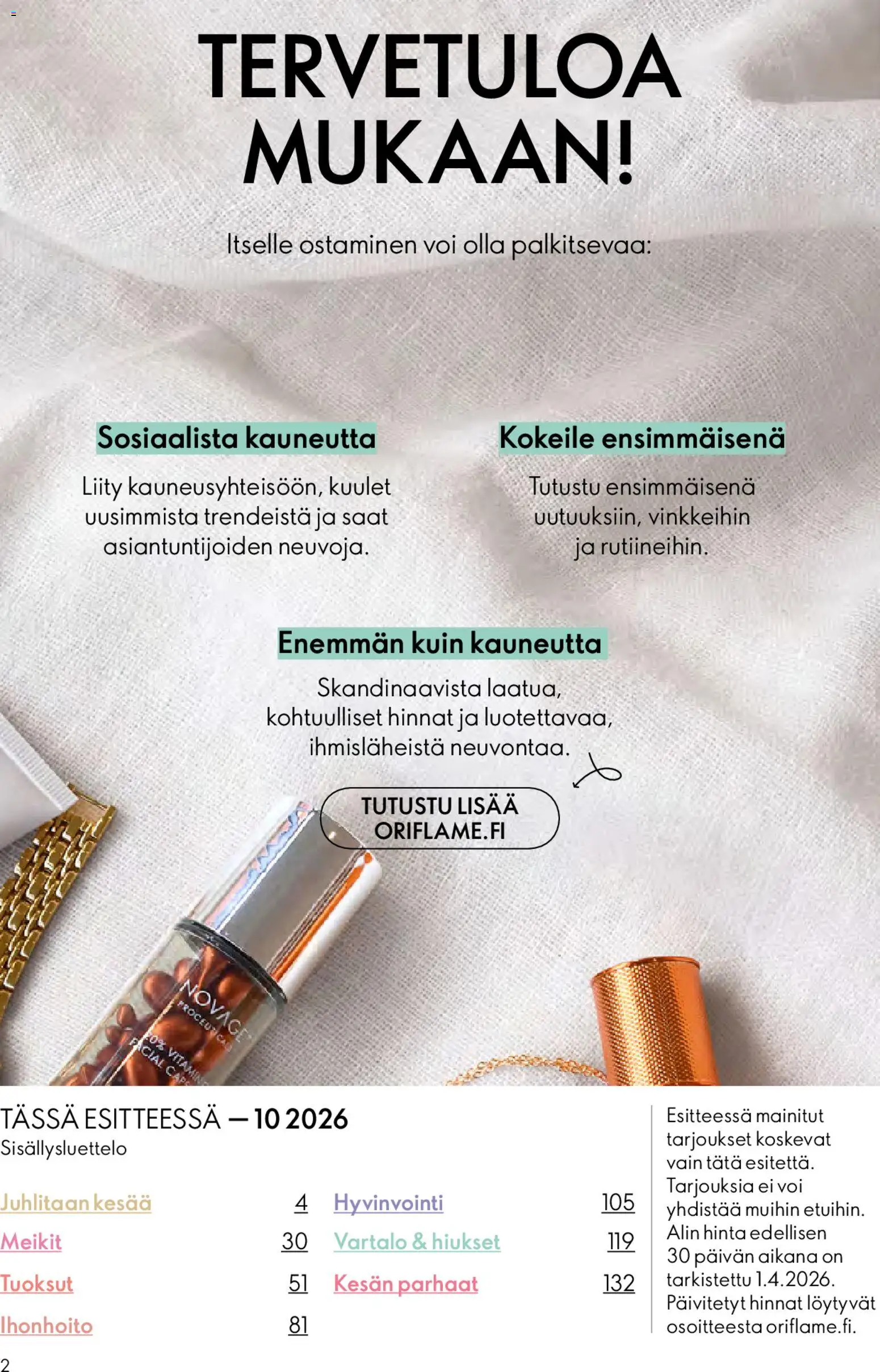 Oriflame - Esite 10 – voimassa 15/07/2026 alkaen | Sivu: 2