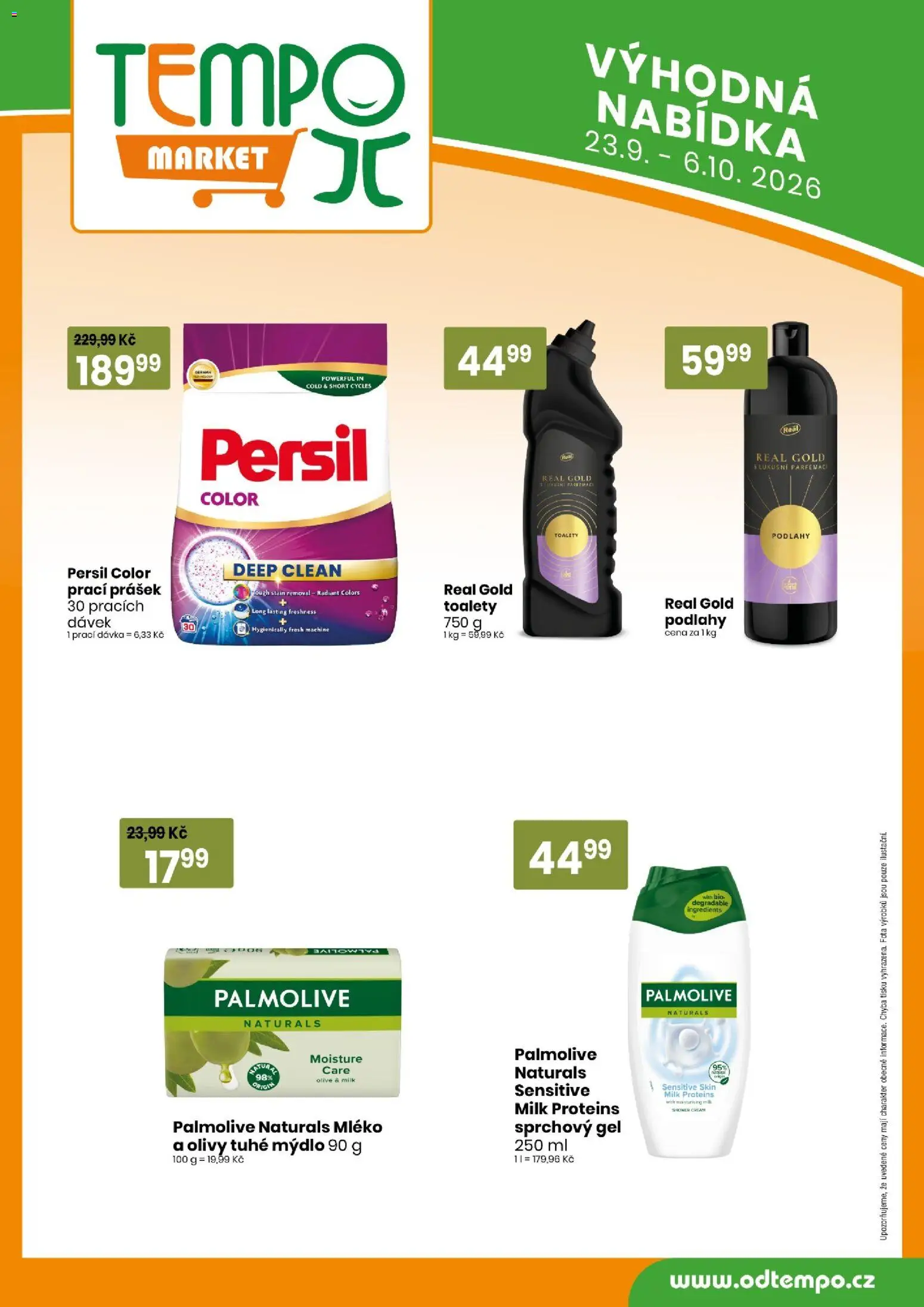 TEMPO leták - market od 23.09.2026 | Strana: 10 | Produkty: Mýdlo, Sprchový gel, Prací Prášek, Persil