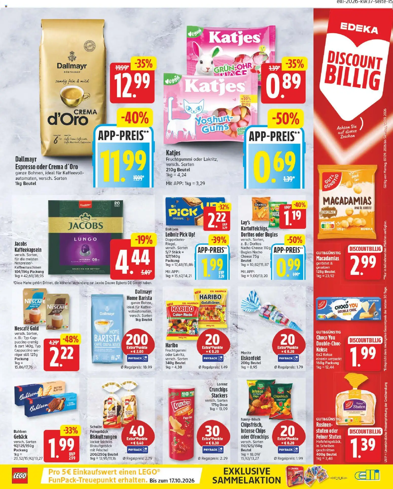 Elli Markt Prospekt – gültig ab 07.09.2026 | Seite: 15 | Produkte: Nescafe, Öl, Rosinen, Nescafe gold