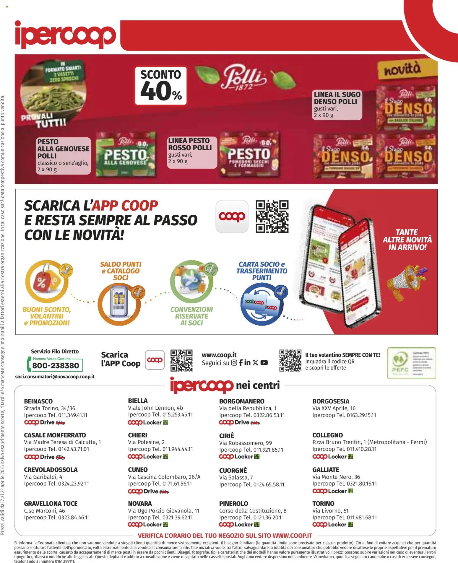 Volantino Ipercoop del 07.04.2026 | Pagina: 33 | Prodotti: Tè, Data, Pesto, Sugo
