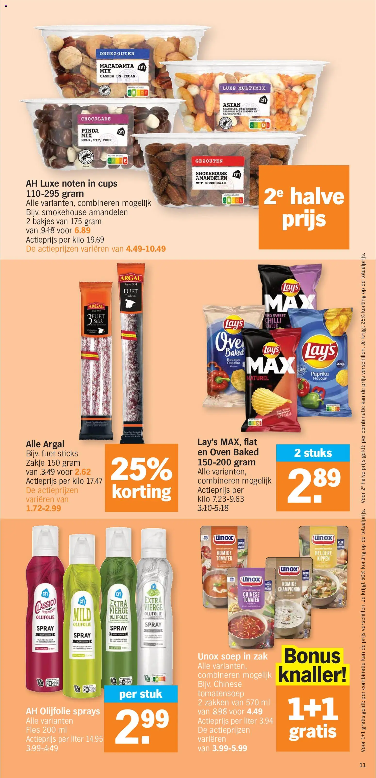 {H1} | Pagina: 11 | Producten: Fles, Noten, Kan, Chocolade