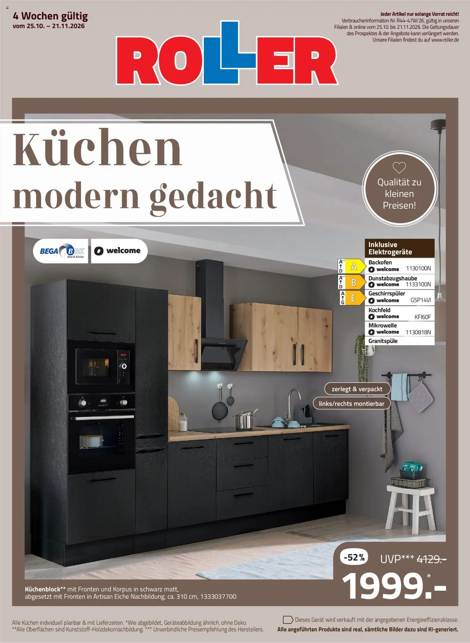 Roller Küchen – gültig ab 25.10.2026 | Seite: 1