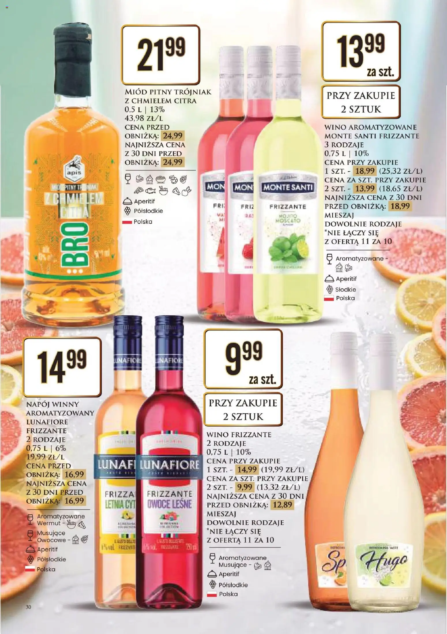 Dino gazetka alkoholowa od 29.05.2026 | Strona: 30 | Produkty: Miód, Miód pitny, Wino, Owoce