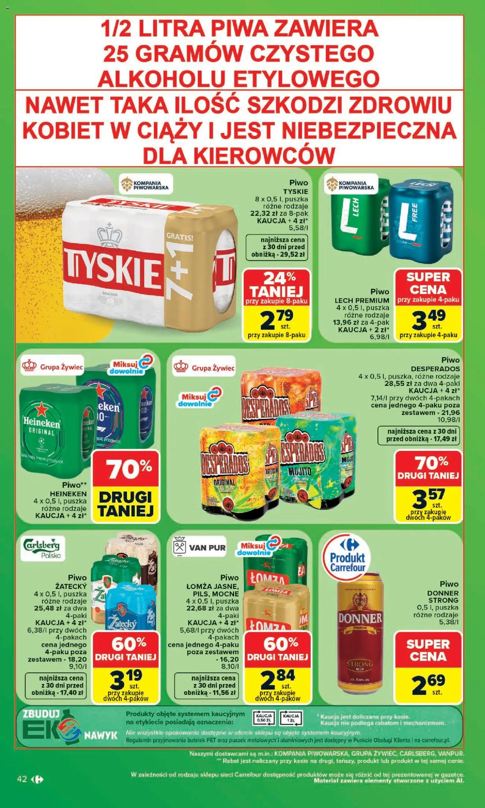 Carrefour gazetka od 13.07.2026 | Strona: 44 | Produkty: Tyskie, Piwo, Heineken