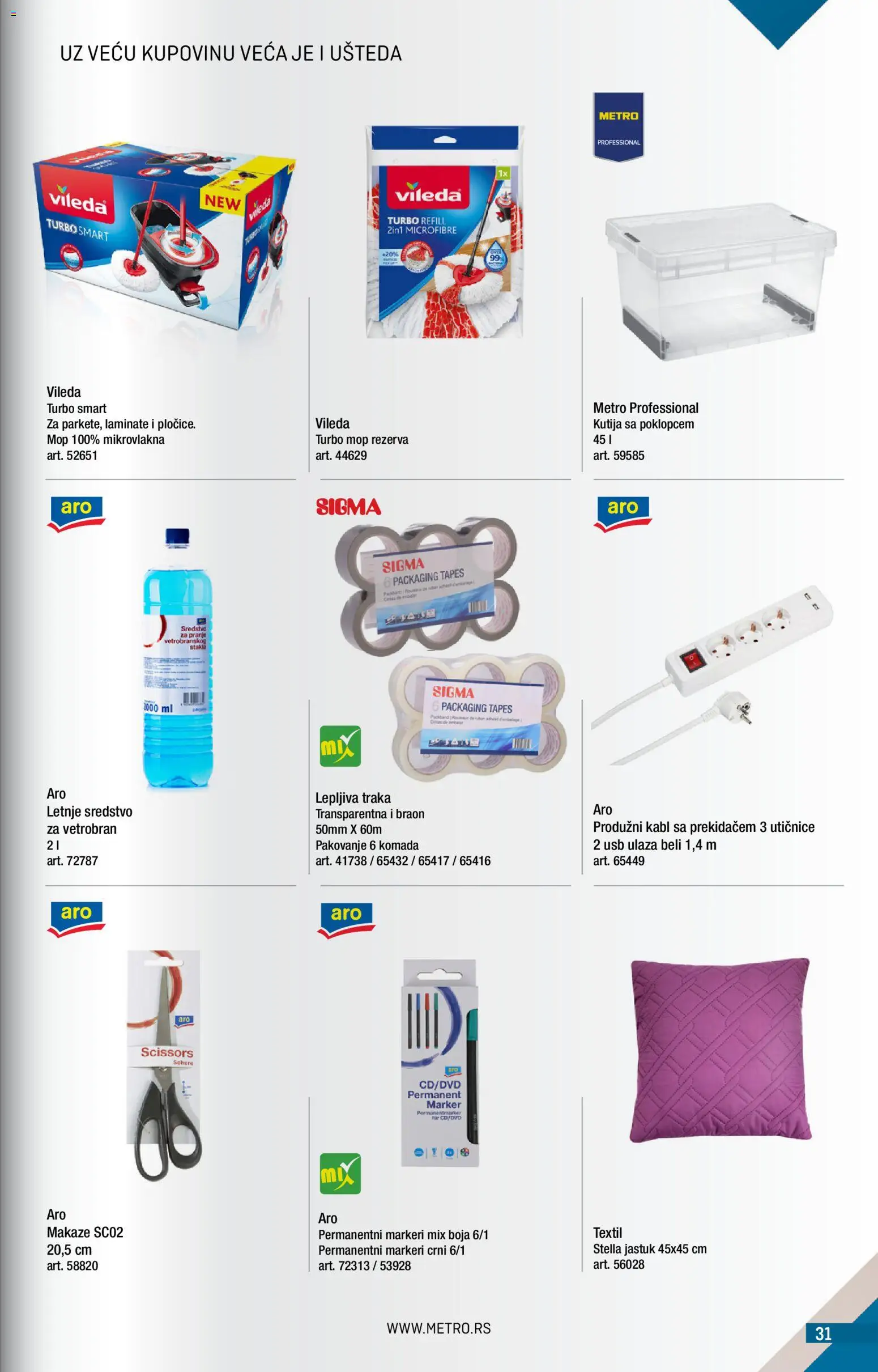 Metro katalog - važi od 01.07.2026 | Strana: 31 | Proizvode: Kabl, Makaze, Markeri, Produžni kabl