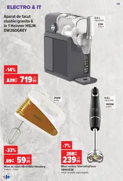 Ofertele Carrefour valabile de la 05.08.2026 | Pagină: 14 | Produse: Mixer, Aparat, Mixer vertical