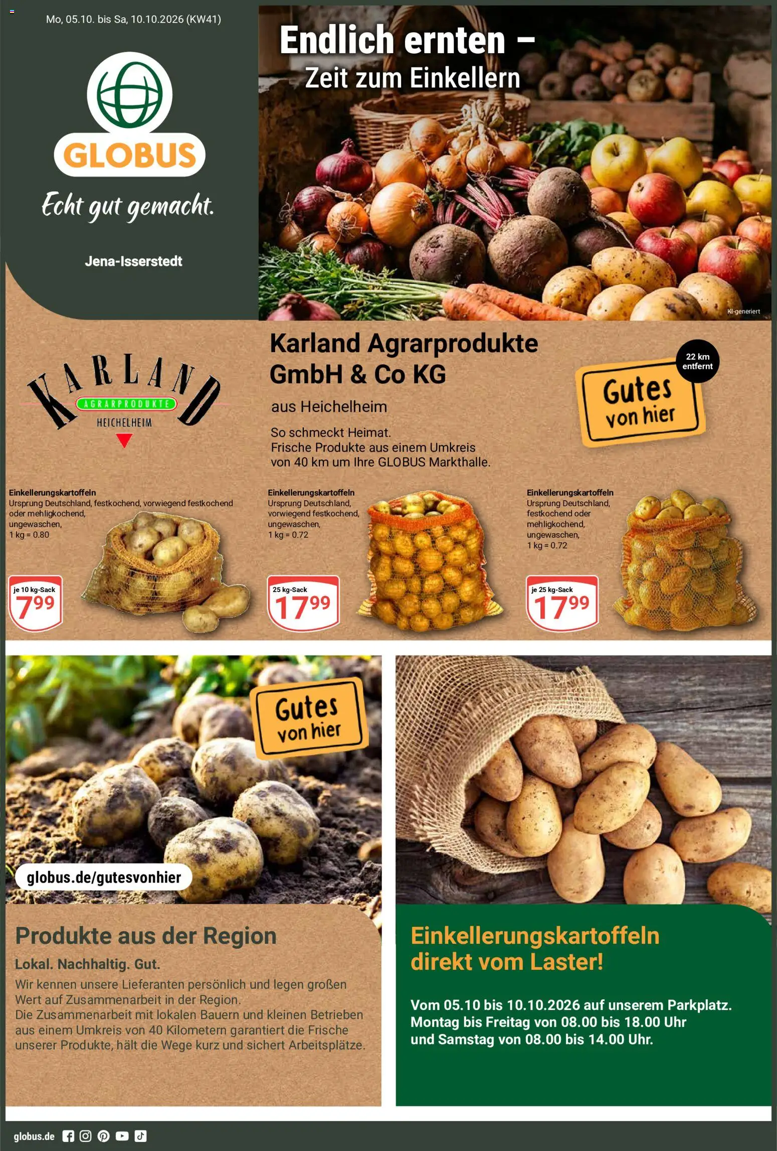 Globus Montag, 5. Oktober Große Ersparnis