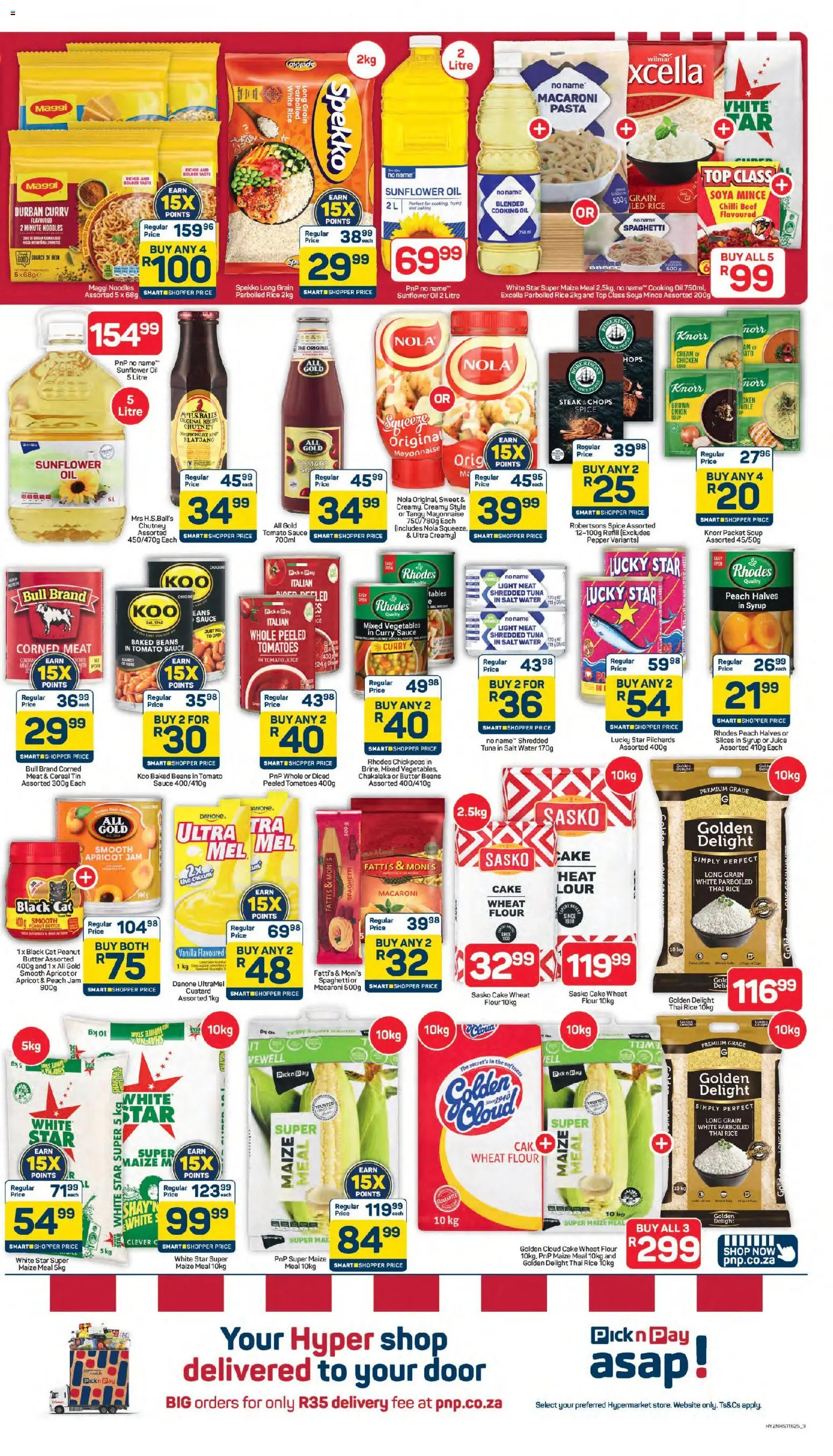 New Pick n Pay catalogue – valid from 24.04.2026 | Page: 3 | Products: Corned meat, Beans, Butter, Peanut butter