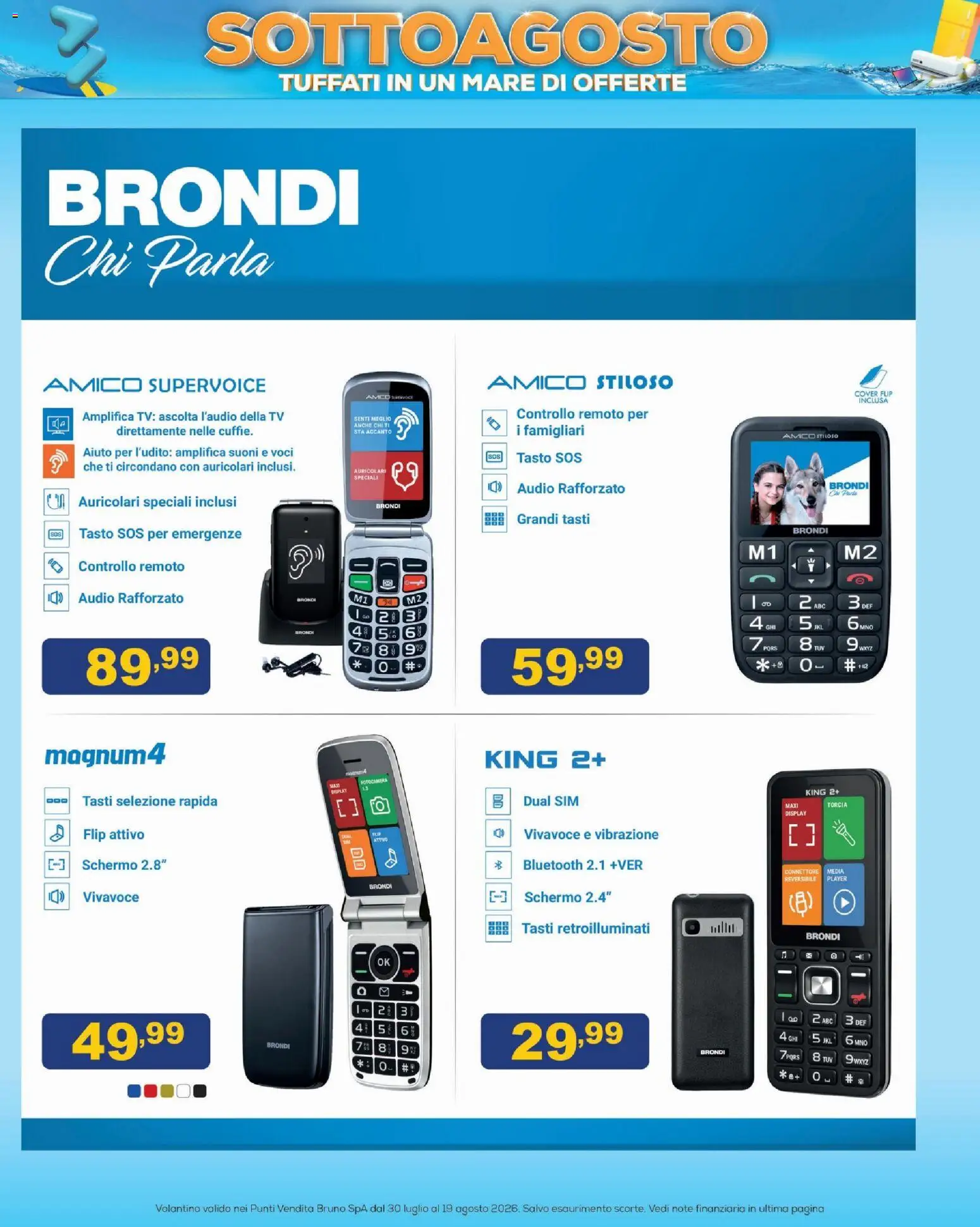 Volantino BRUNO del 30/07/2026 | Pagina: 44 | Prodotti: Auricolari, TV, Fotocamera, Connettore