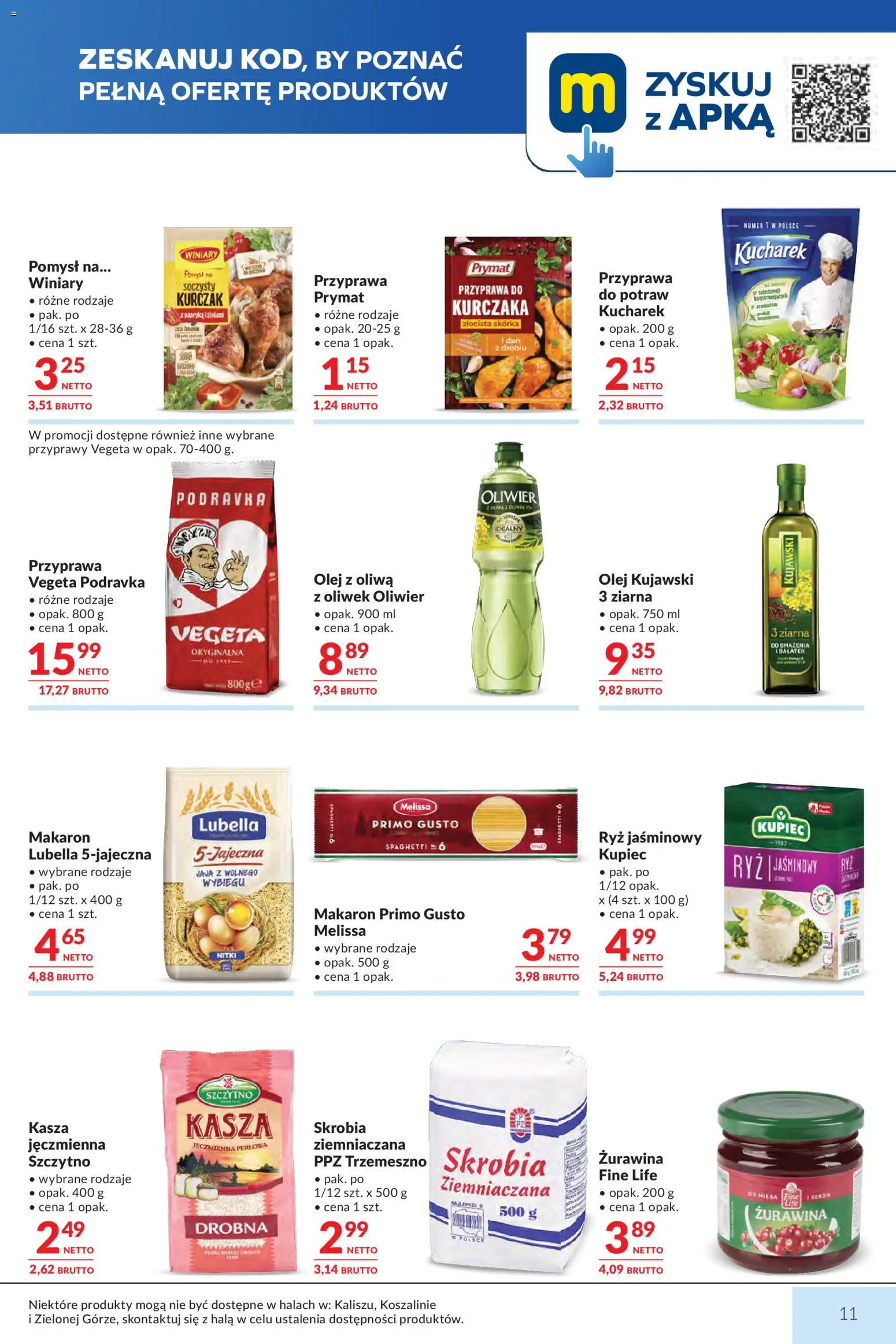 Makro gazetka od 01.09.2026 | Strona: 11 | Produkty: Spaghetti, Olej kujawski, Olej, Makaron