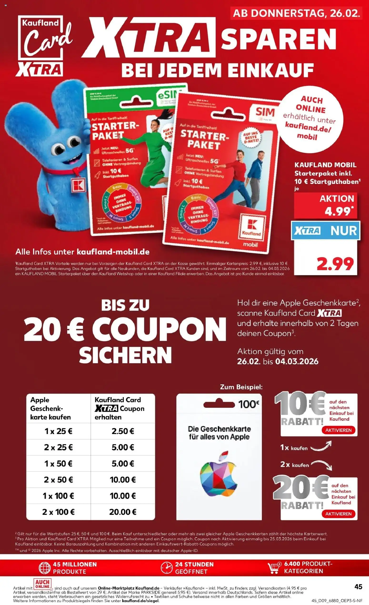 Kaufland prospekt Pfullingen	 – gültig ab 26.02.2026 | Seite: 45 | Produkte: Apple