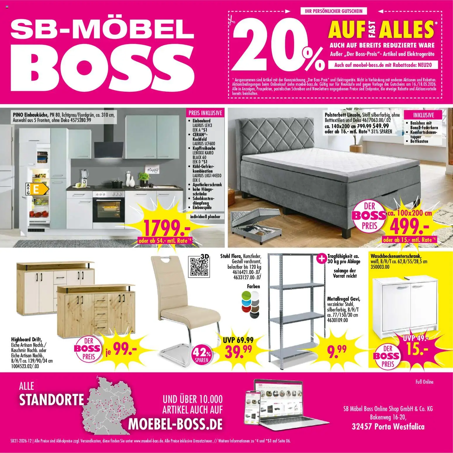 SB Möbel Boss Prospekt 	 – gültig ab 16.05.2026 | Seite: 12