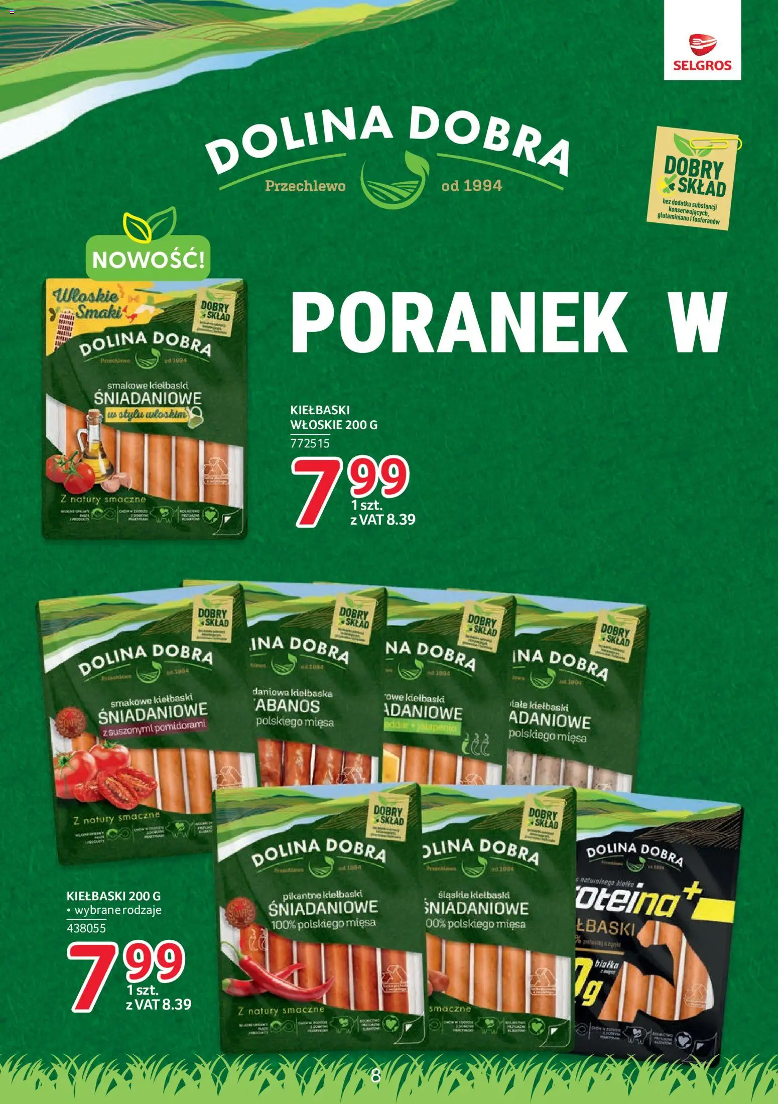 Selgros cash&carry gazetka - Markowe Produkty od 08.10.2026 | Strona: 8 | Produkty: Kiełbaski
