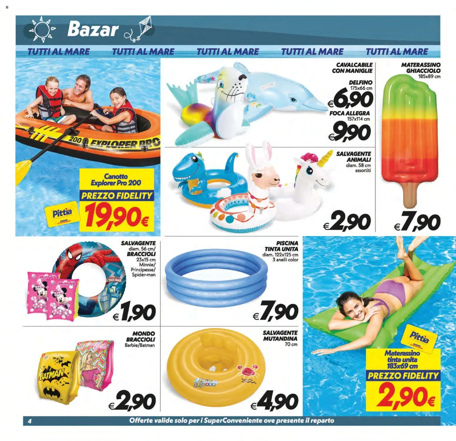 Volantino SuperConveniente del 31/07/2026 | Pagina: 28 | Prodotti: Braccioli, Piscina, Salvagente