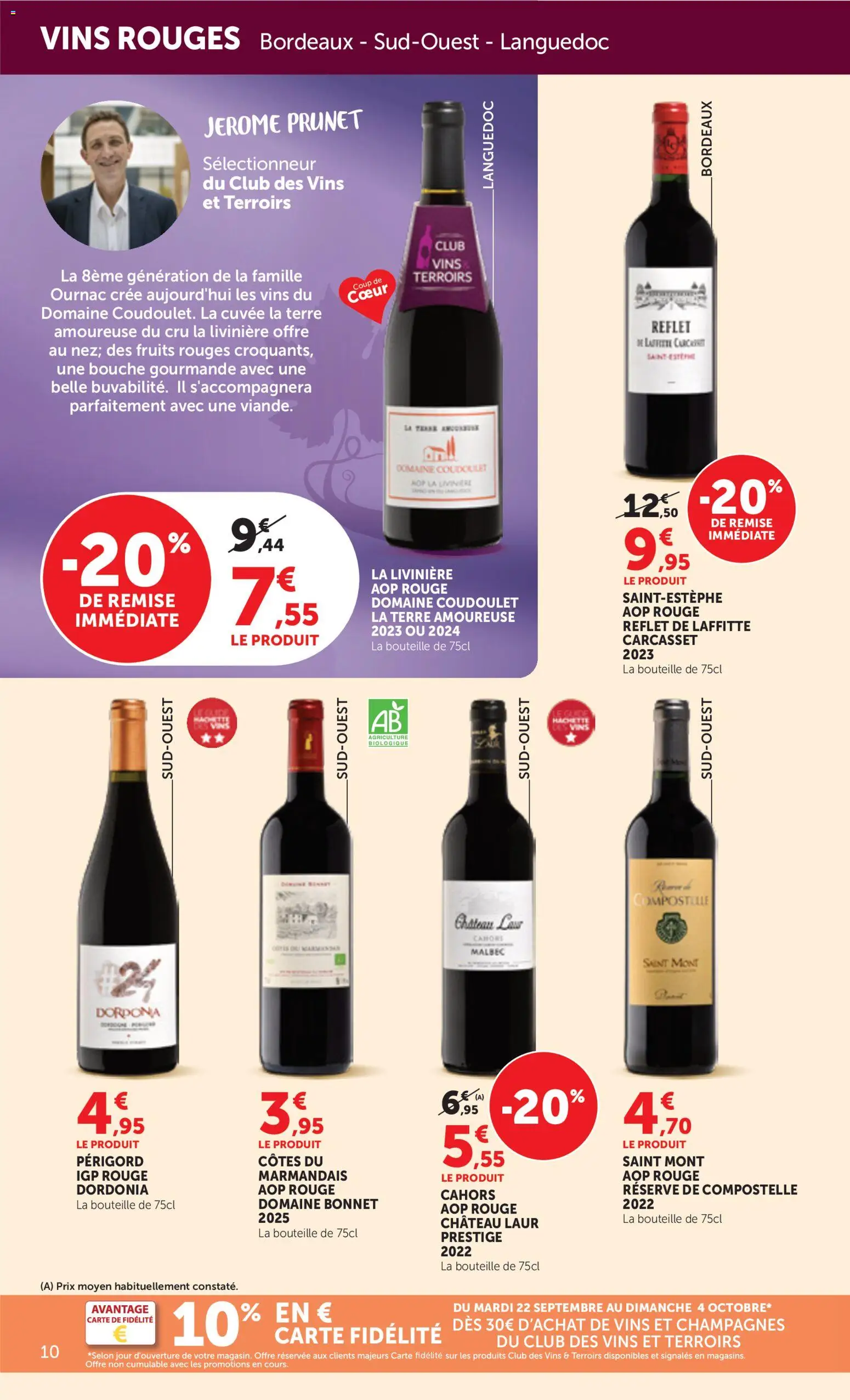 {H1} | Page: 10 | Produits: Bonnet, Cahors, Fruits, Bouteille
