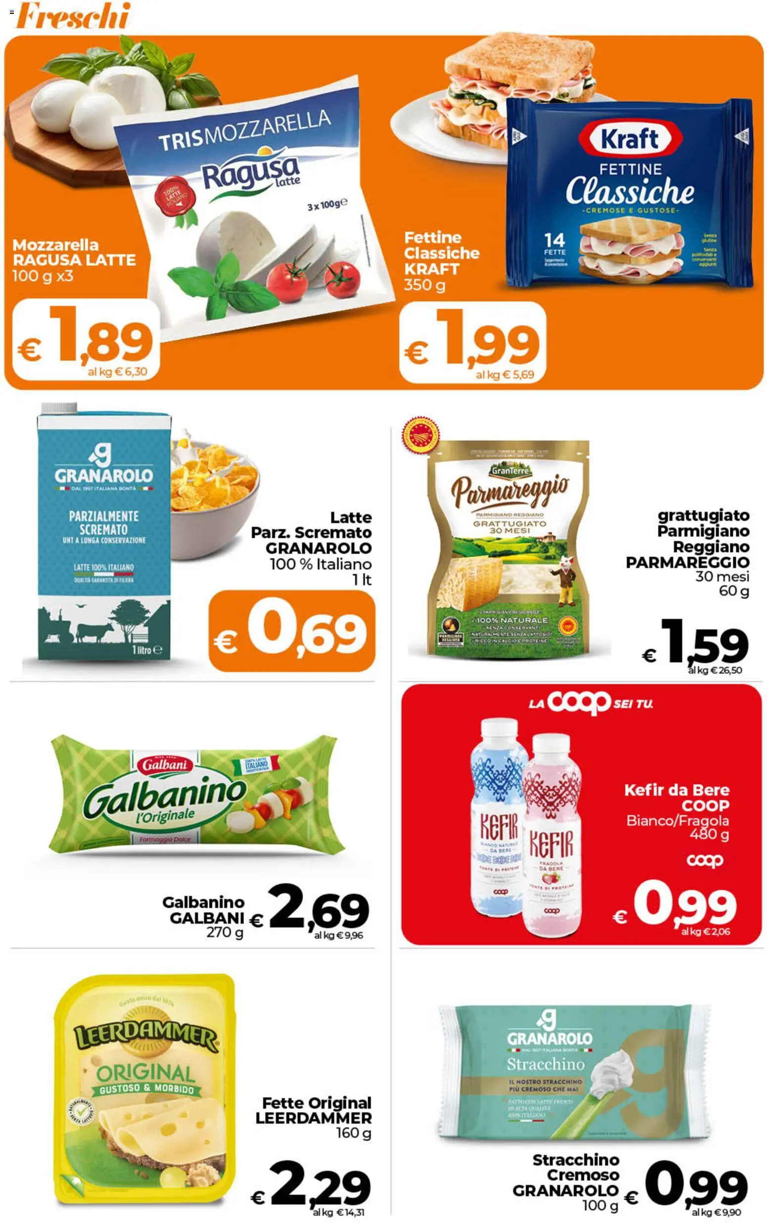 Volantino Ipercoop del 07.04.2026 | Pagina: 17 | Prodotti: Mozzarella, Latte, Parmigiano reggiano, Parmigiano