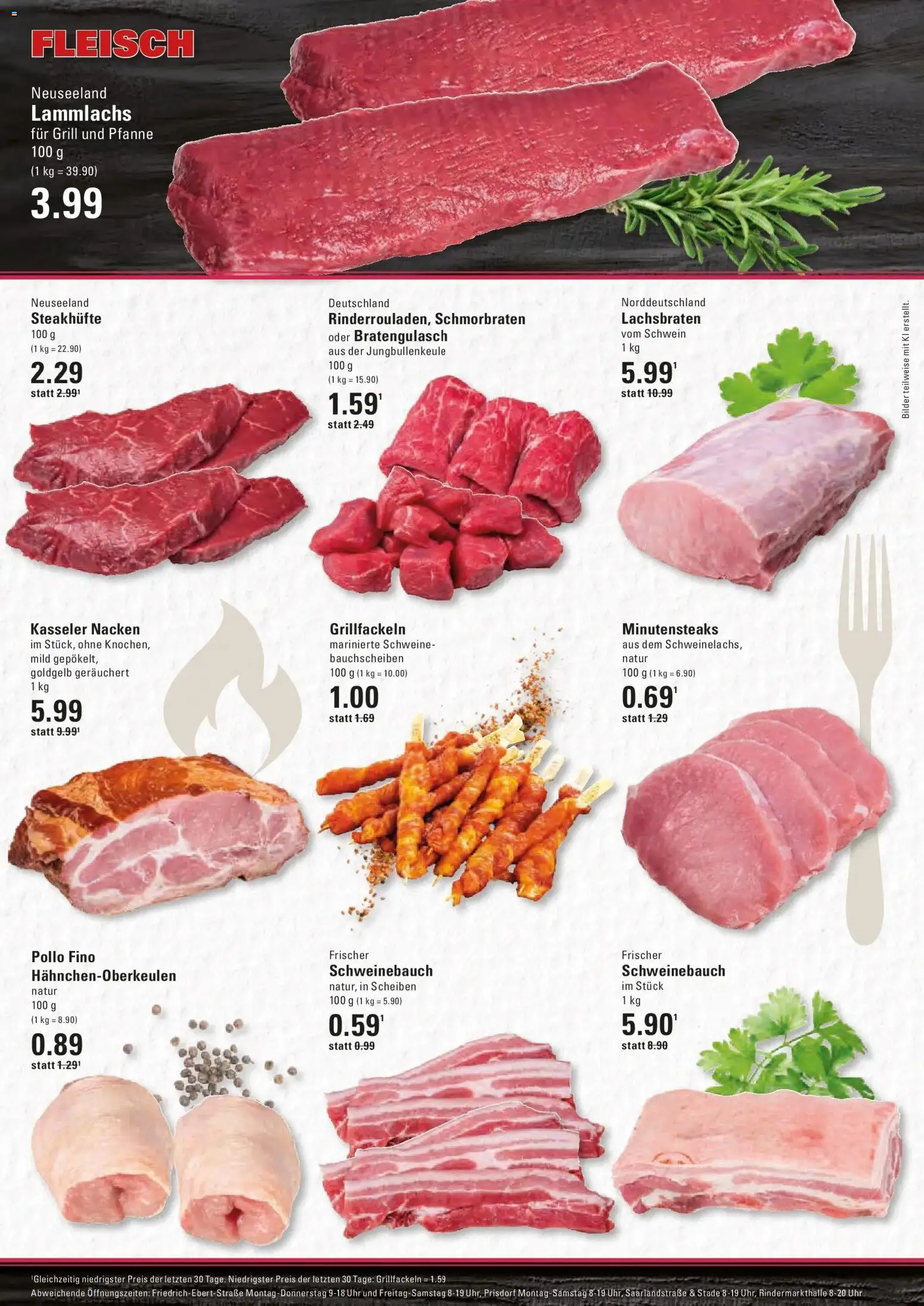 Marktkauf Prospekt Prisdorf (ab 24.08.2026) » Angebote online | Seite: 4 | Produkte: Schweinebauch, Kasseler nacken, Bilder, Fleisch