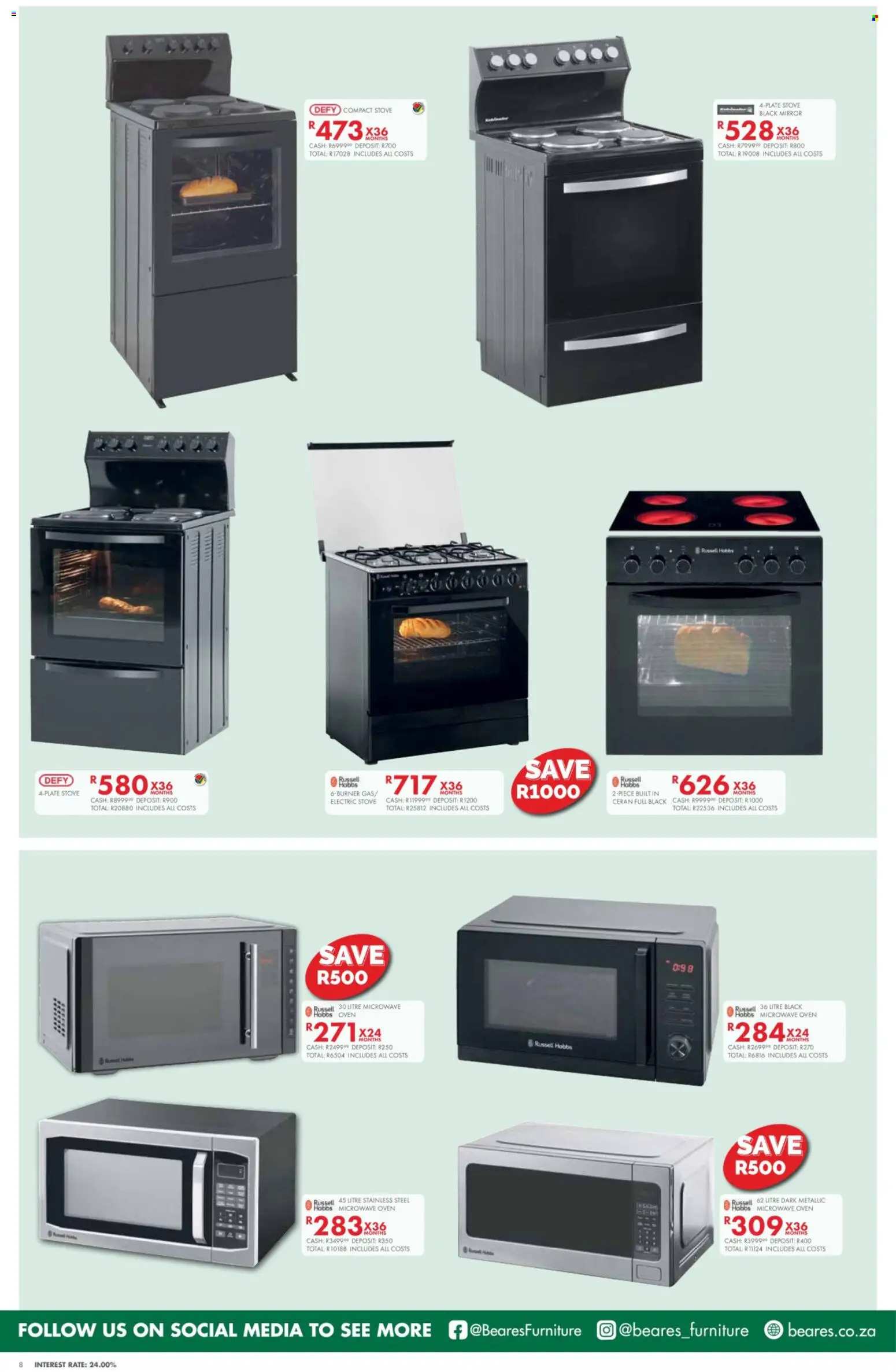 New Beares catalogue – valid from 06/07/2026 | Page: 8 | Products: Oven, Microwave oven, Stove, Microwave