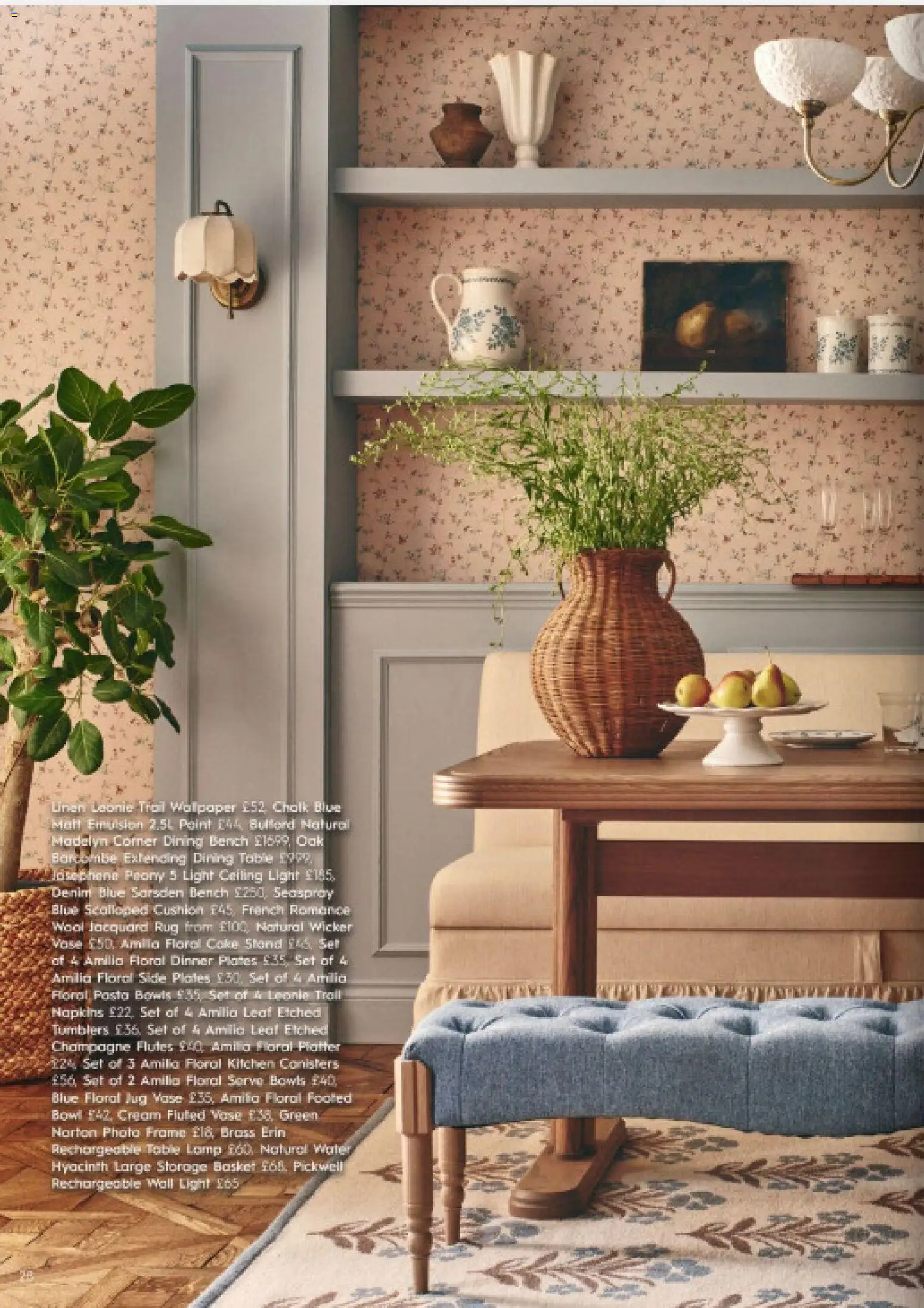 {H1} | Page: 28 | Products: Rug, Ceiling light, Table lamp, Champagne