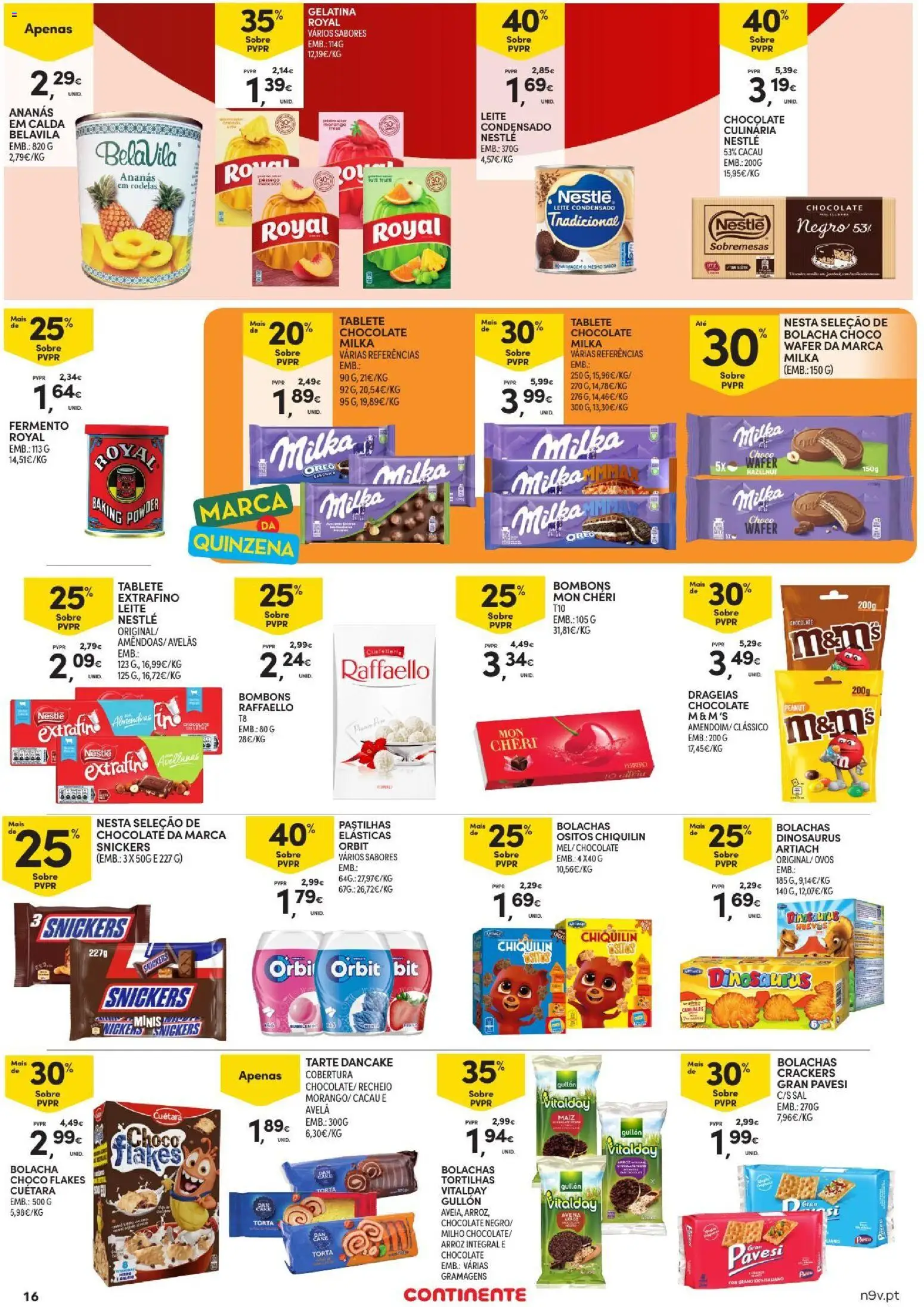 Continente folheto Açores │ válido de 15/10/2026 | Página: 16 | Produtos: Ananás, Chocolate, Arroz, Arroz integral