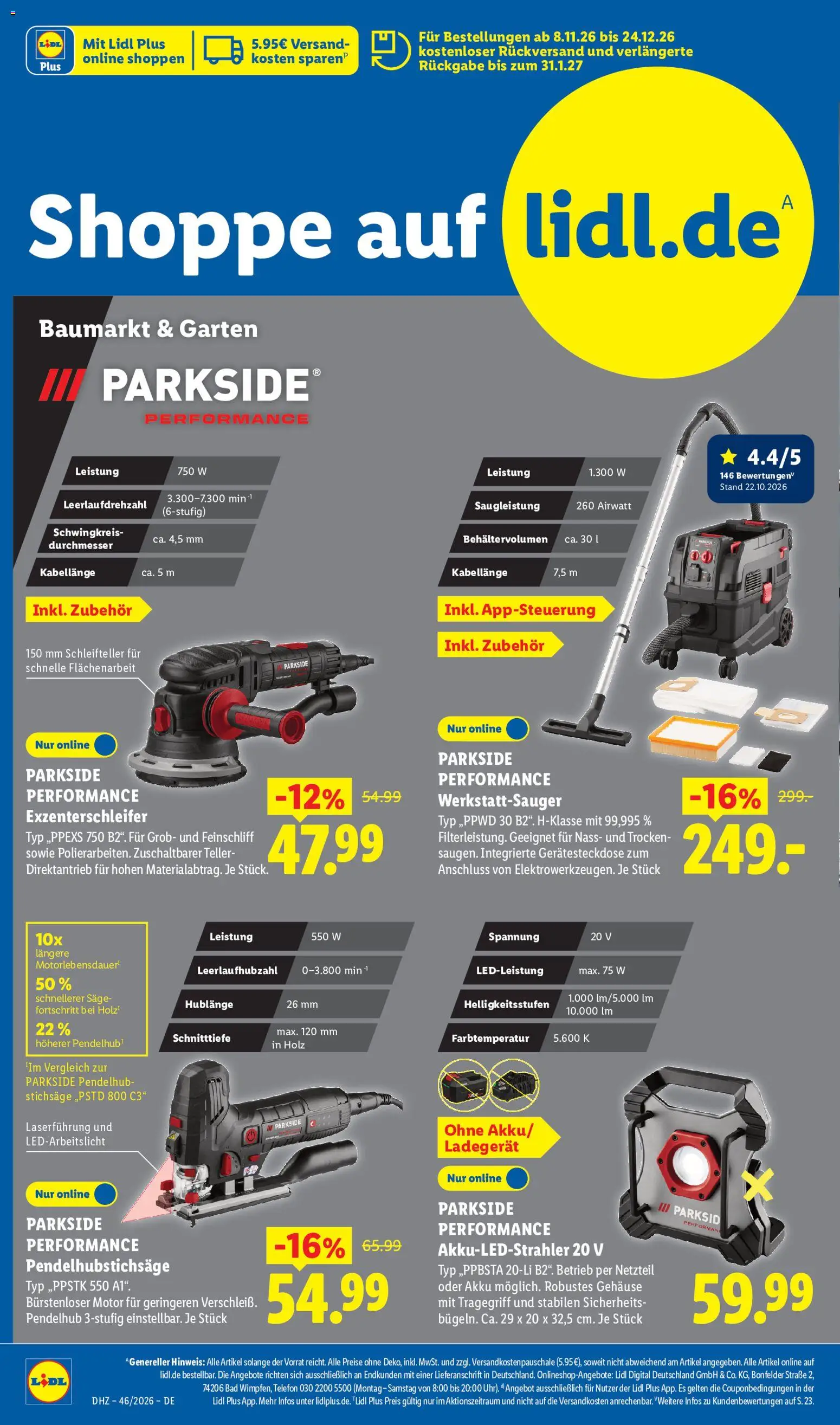 Lidl Německo leták od 09.11.2026 | Strana: 2 | Produkty: Parkside, Telefon