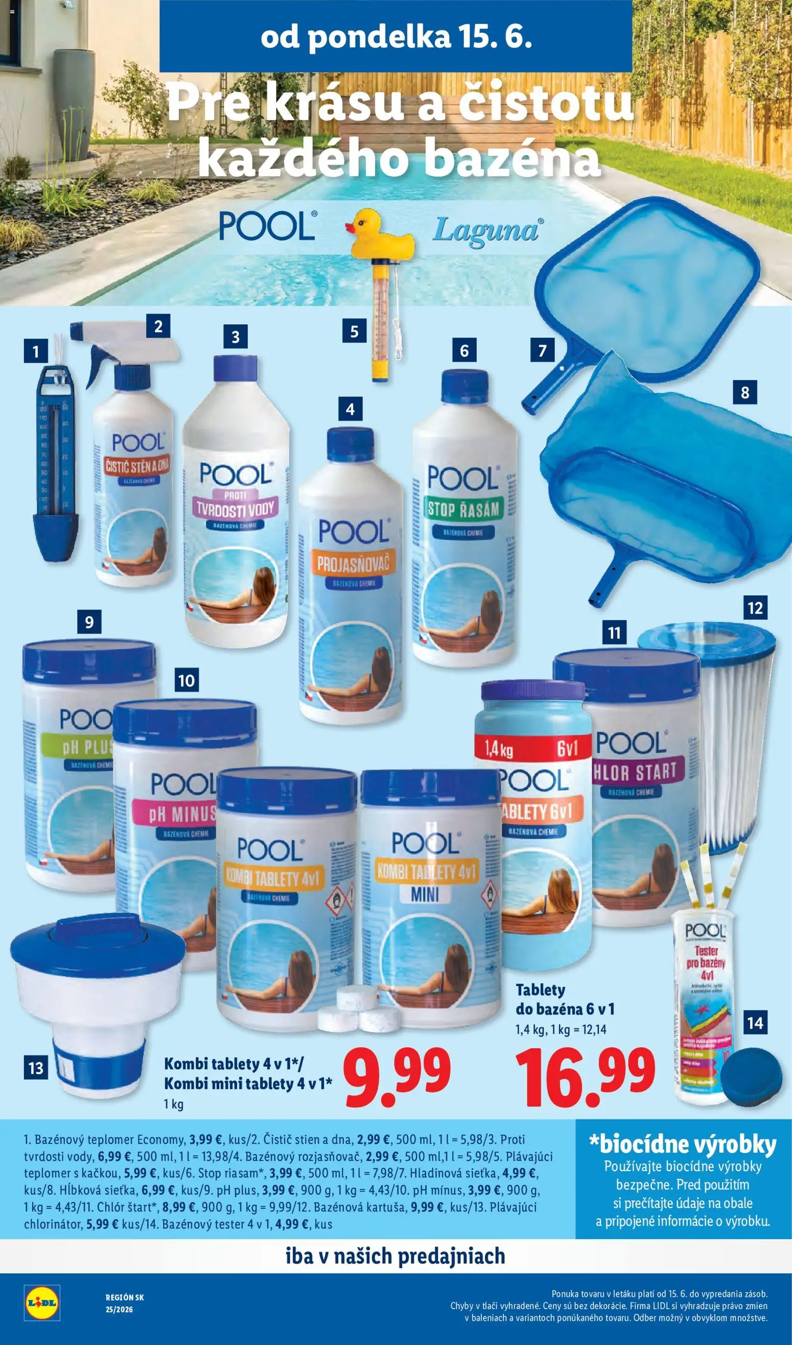 Nové Lidl akcie – leták je platný od 15.06.2026 | Strana: 57 | Produkty: Bazény, Teplomer, Bazén