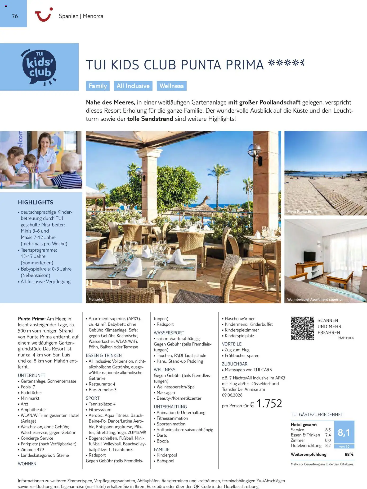 TUI Prospekt Südeuropa & Nordafrika 2026/27 – gültig ab 03.03.2026 | Seite: 76 | Produkte: Babybett