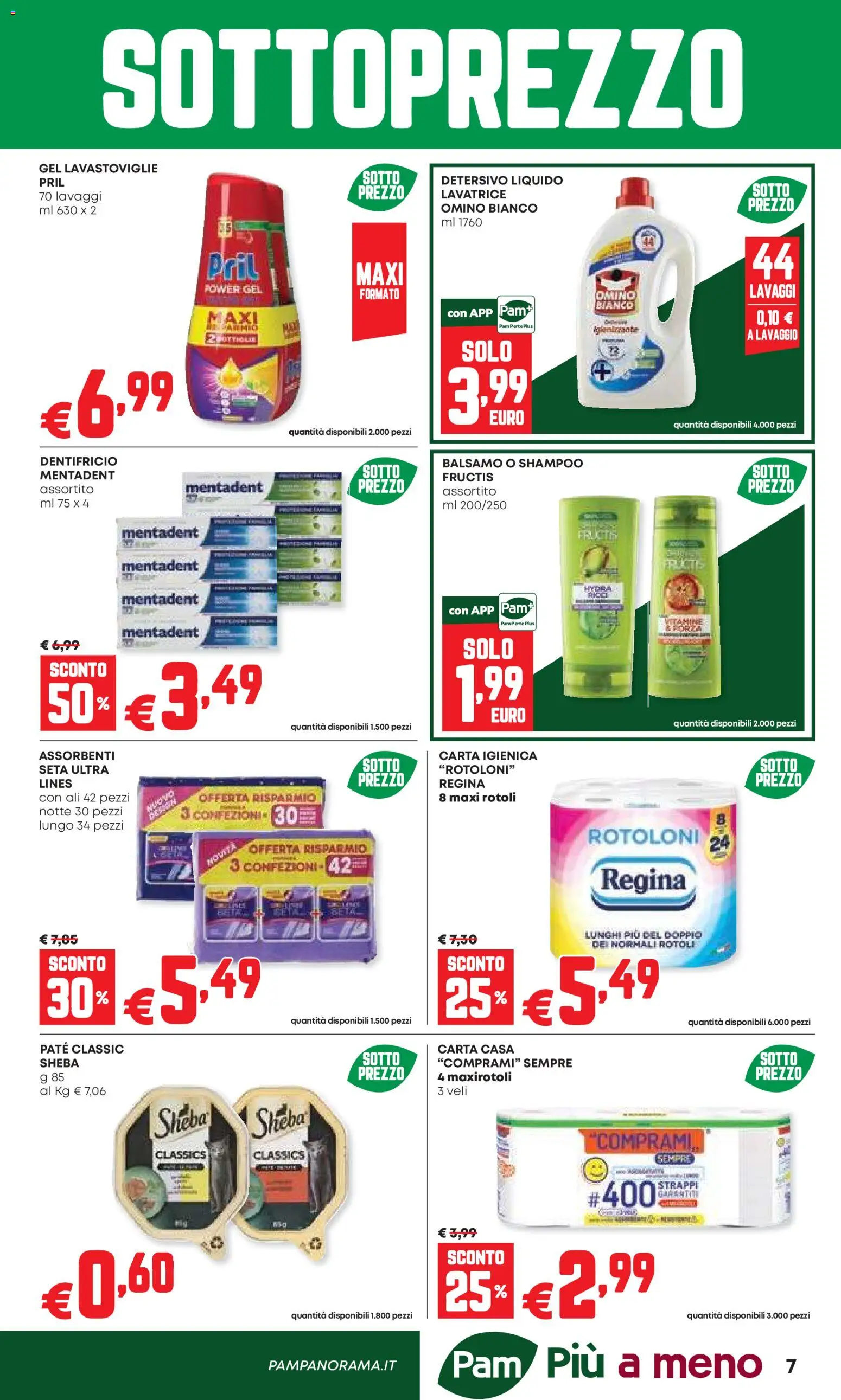 Volantino Panorama del 10/09/2026 | Pagina: 7 | Prodotti: Paté, Carta igienica, Lavatrice, Lavastoviglie
