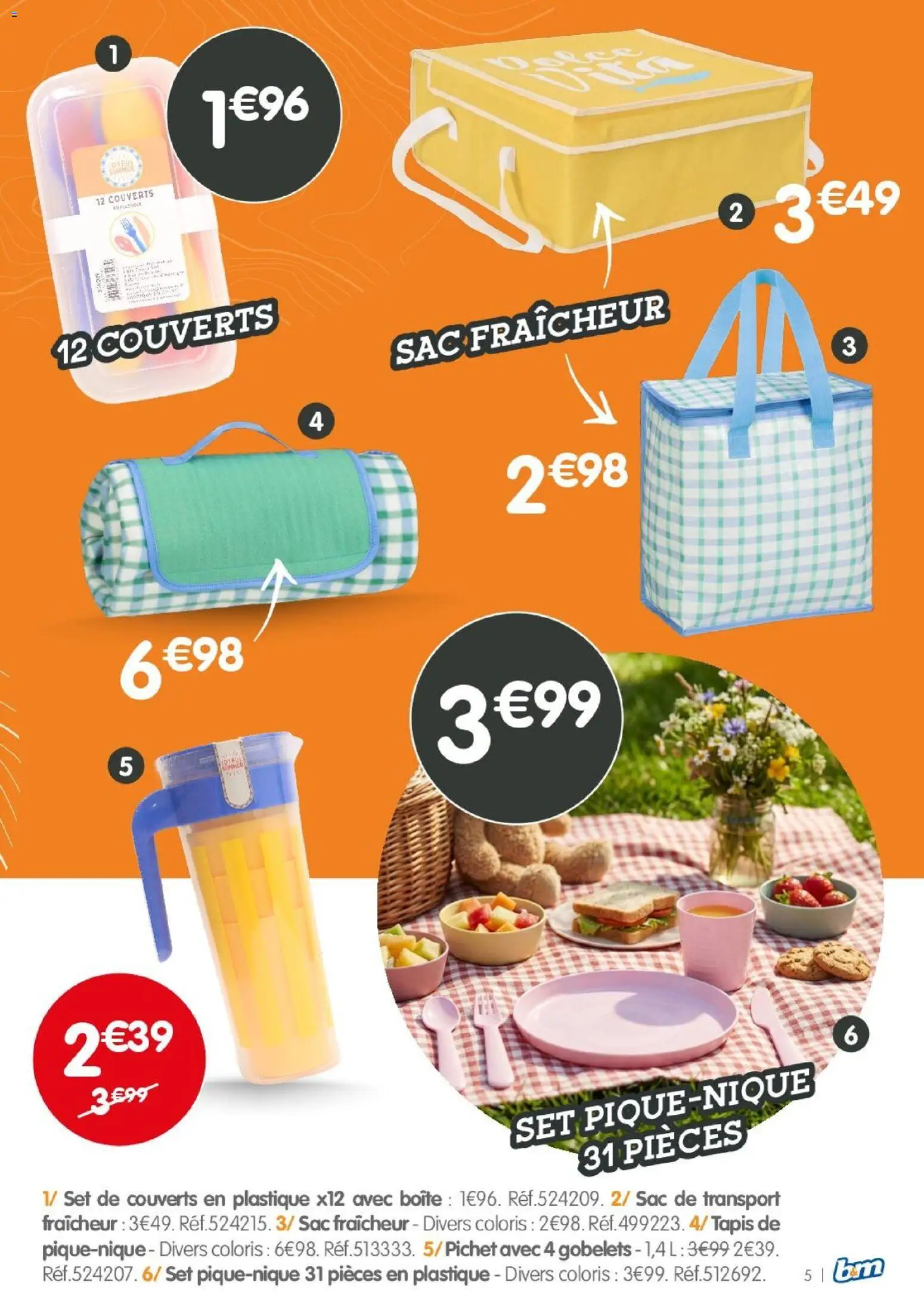 {H1} | Page: 5 | Produits: Couverts en plastique, Sac, Sac de transport, Tapis