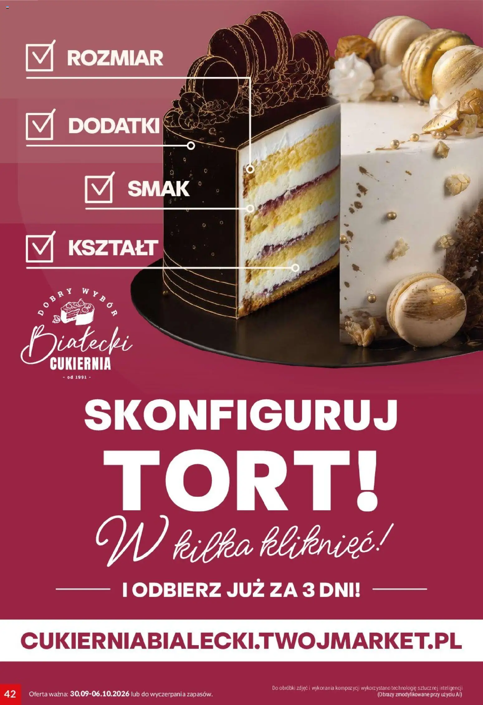 Twój Market gazetka od 30.09.2026 | Strona: 42 | Produkty: Tort