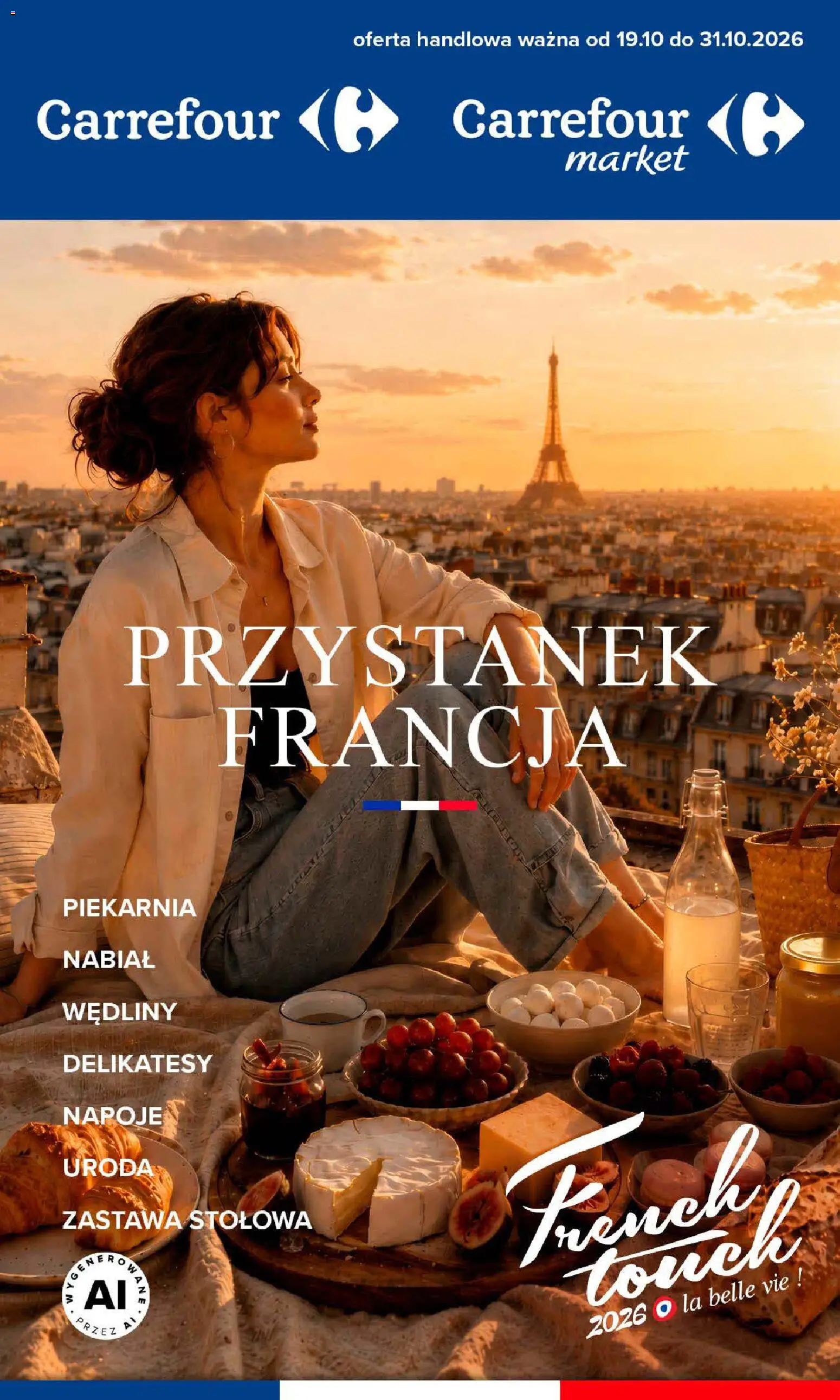 Carrefour gazetka - Przystanek Francia od 19.10.2026 | Strona: 1 | Produkty: Napoje, Piekarnia, Delikatesy, Wędliny