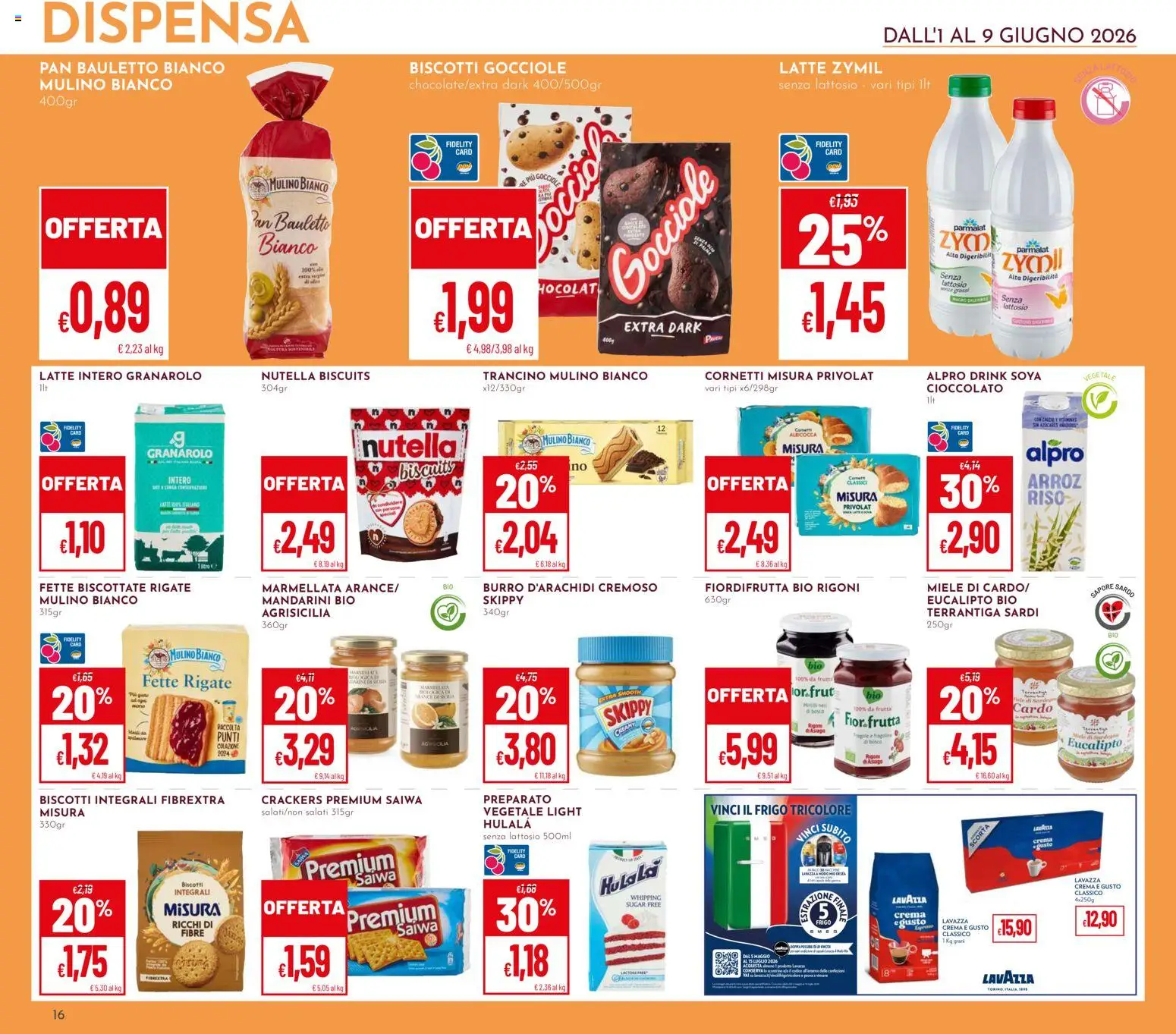 Volantino Pan del 01.06.2026 | Pagina: 16 | Prodotti: Cioccolato, Frutta, Latte, Crackers
