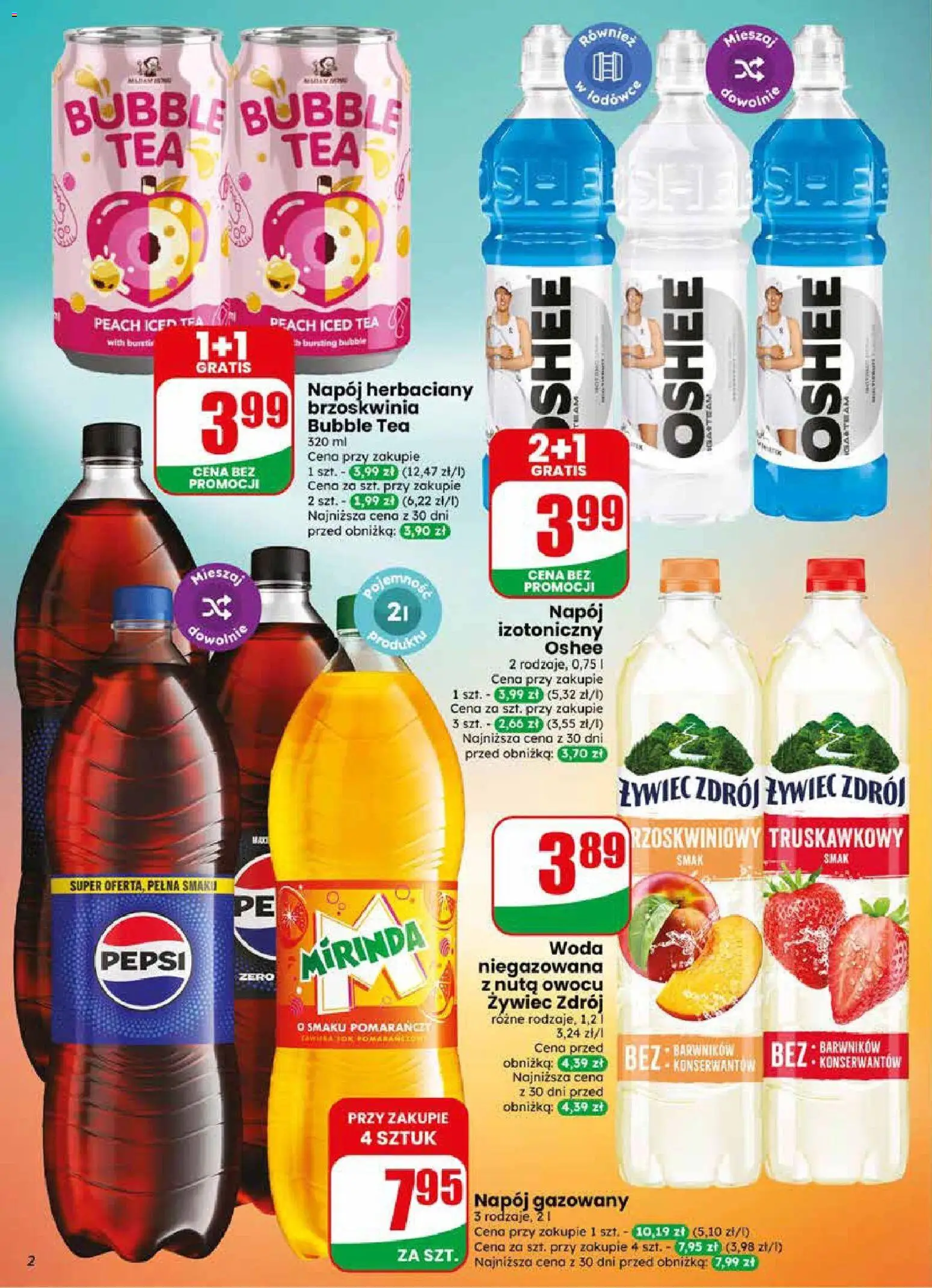 Dino gazetka od 27.05.2026 | Strona: 2 | Produkty: Brzoskwinia, Pepsi, Woda niegazowana, Woda