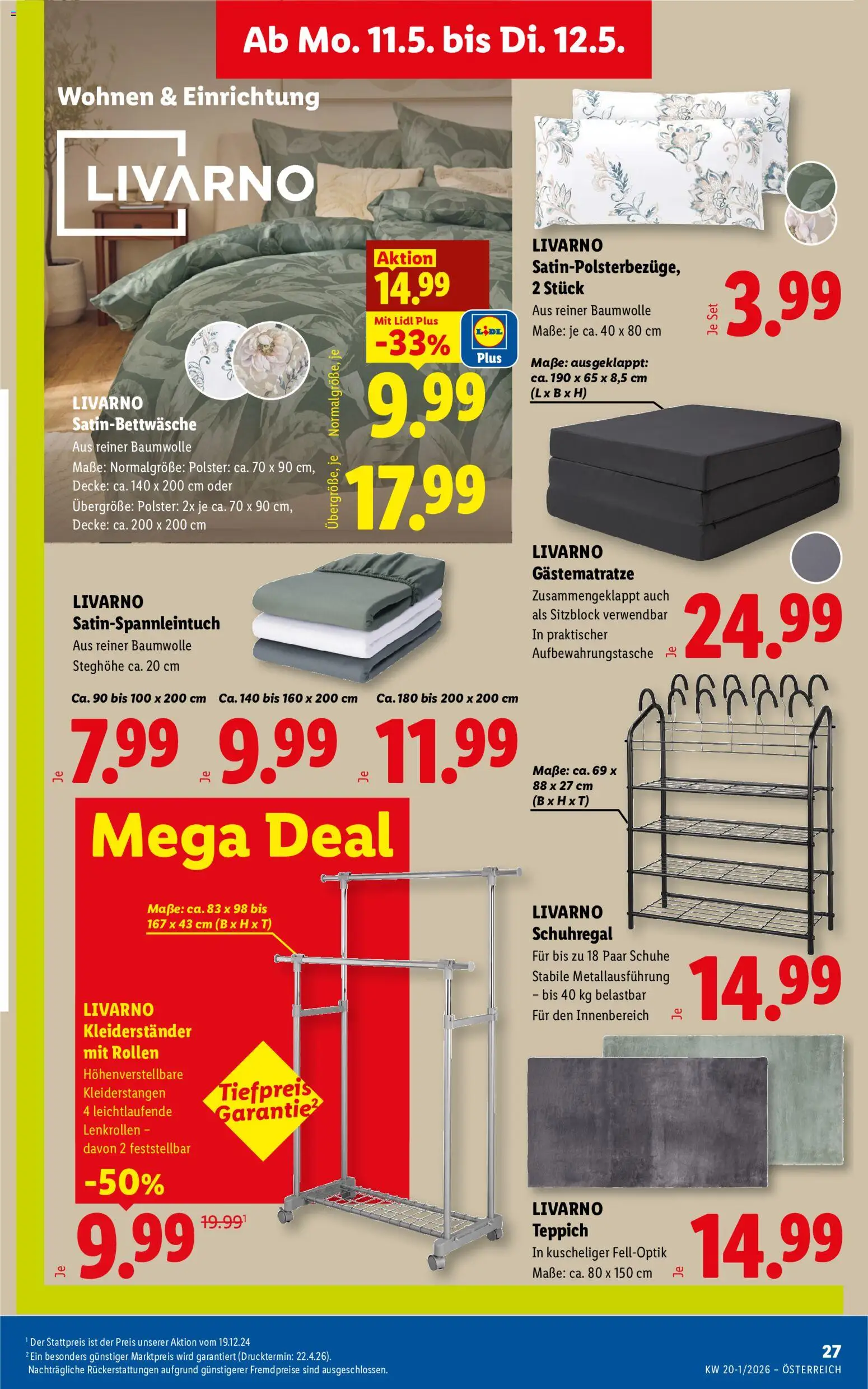 Lidl - Flugblatt gültig ab 06.05.2026 | Seite: 32 | Produkte: Decke, Teppich