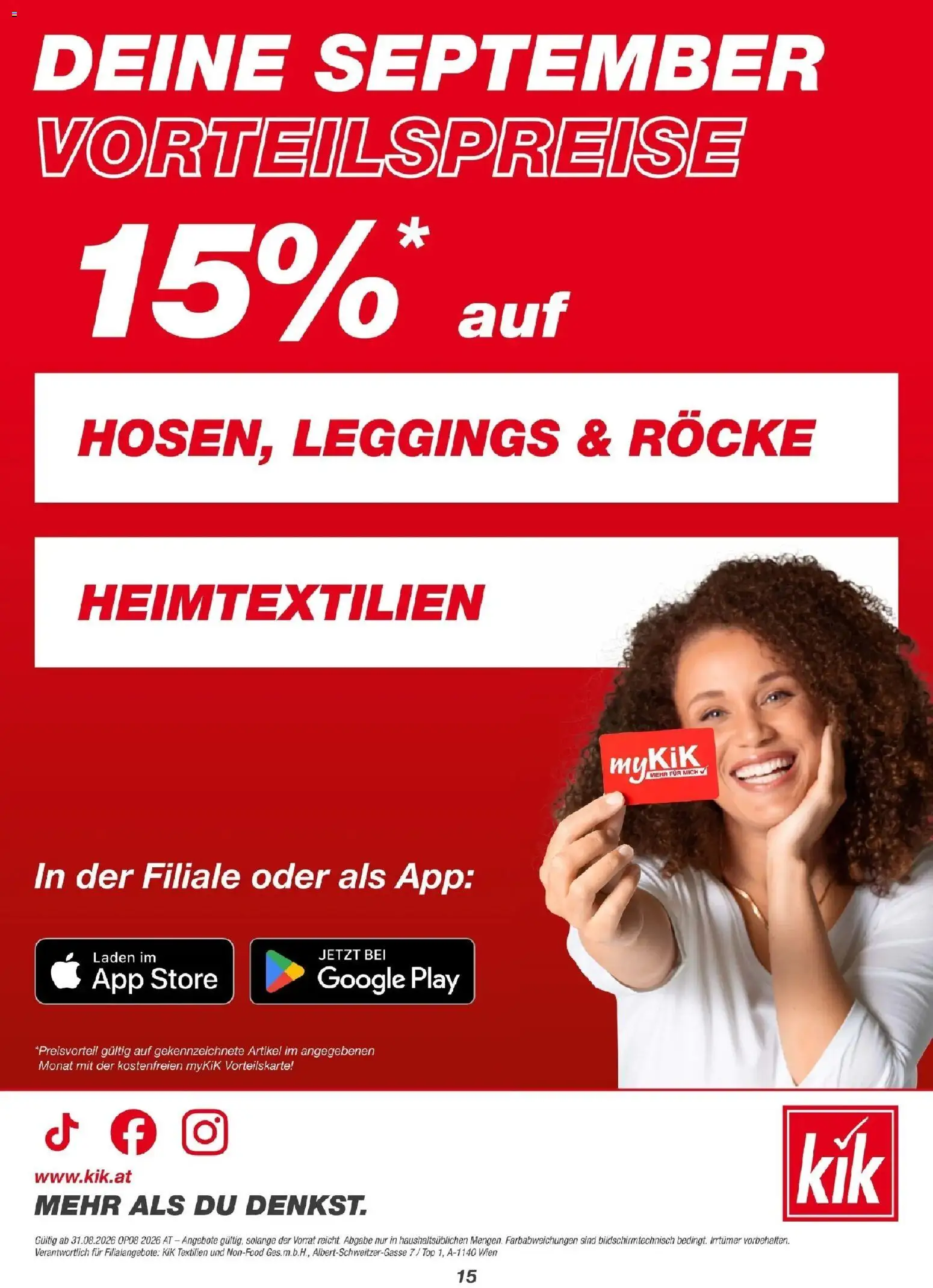 Kik - KiK: Mehr für den Herbst und die besonderen Momente von 28.08.2026 - Aktuelle Angebote | Seite: 15 | Produkte: Leggings