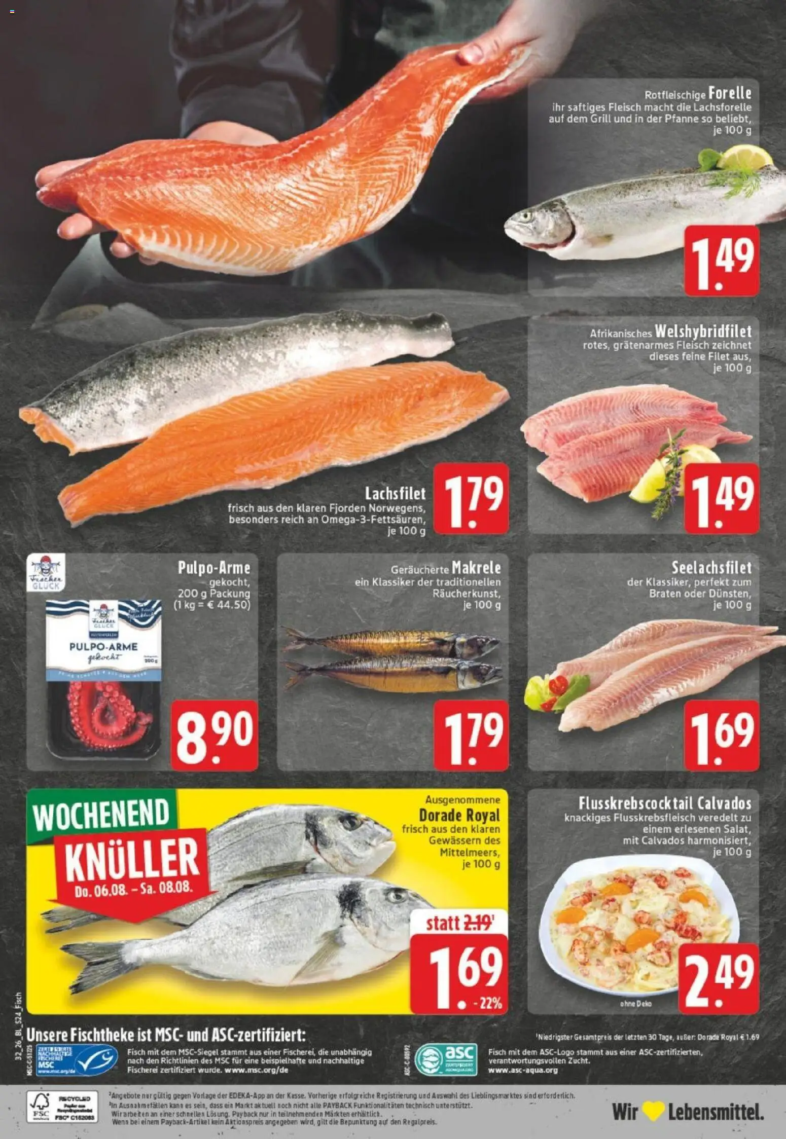 Edeka Prospekt Dortmund – gültig ab 03.08.2026 | Seite: 24 | Produkte: Dorade, Grill, Fisch, Fleisch