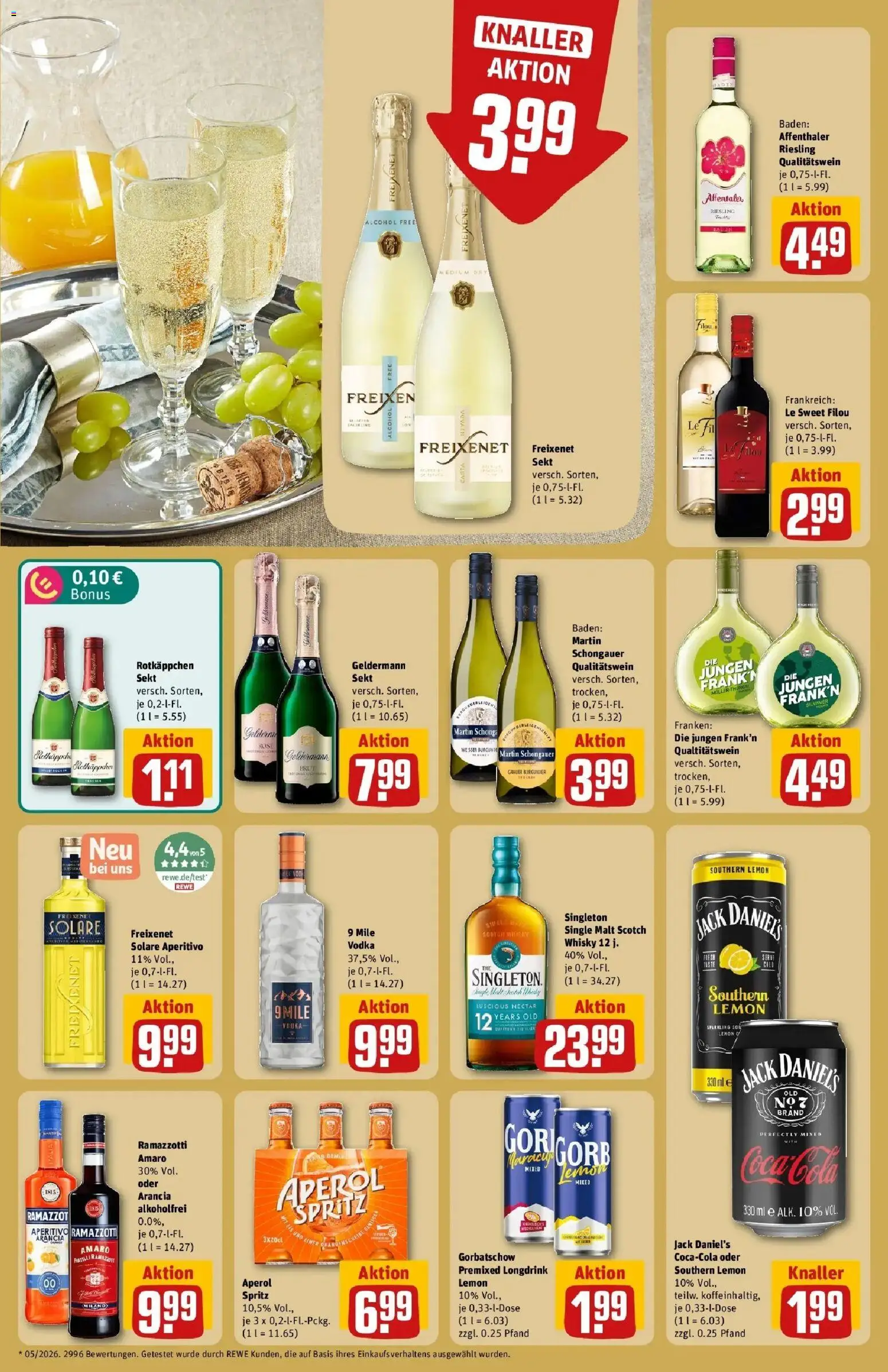 Rewe Prospekt Braunschweig – gültig ab 13.07.2026 | Seite: 20 | Produkte: Freixenet, Rotkäppchen, Aperol, Vodka
