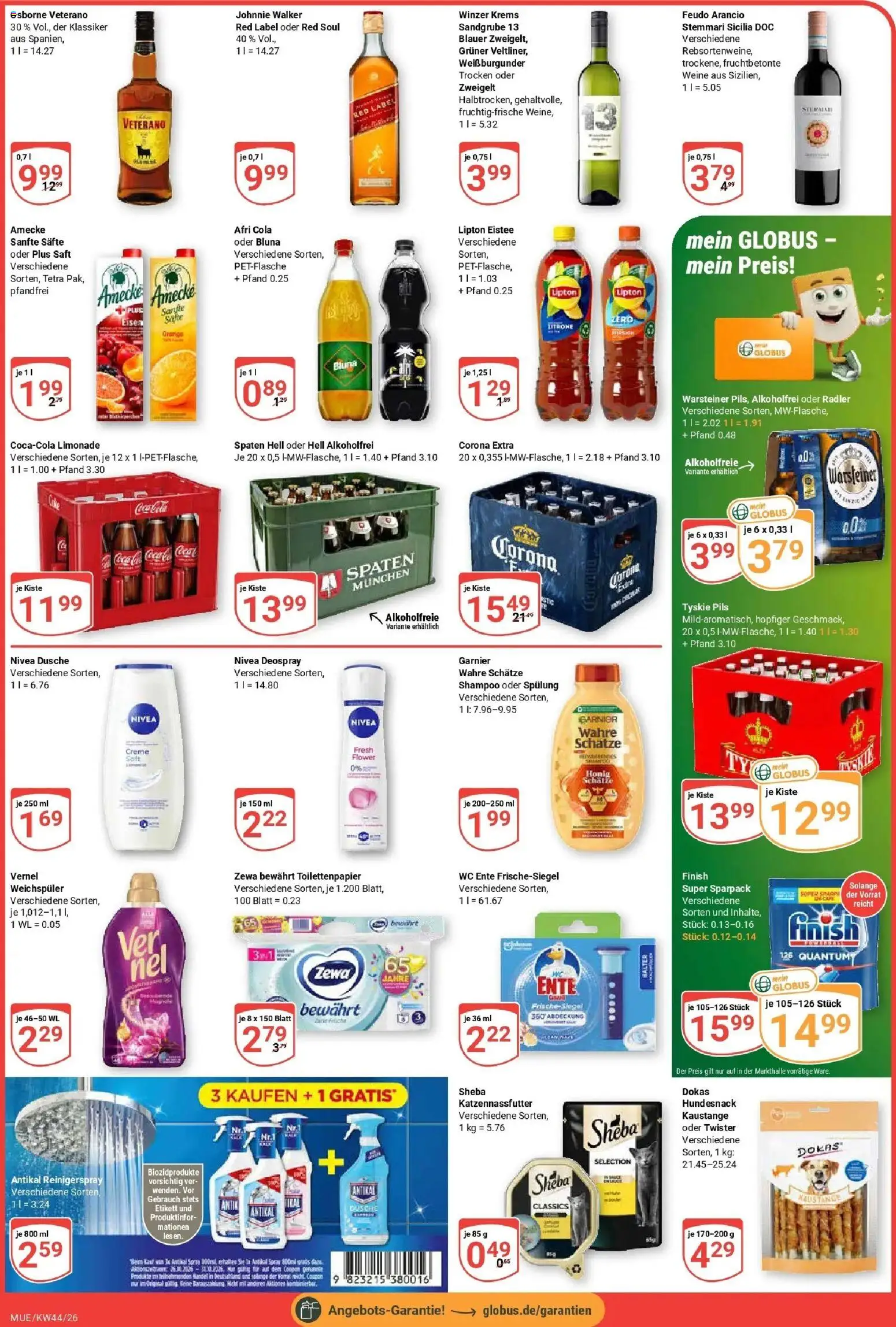 Globus Prospekt Mühldorf (ab 26.10.2026) » Angebote online | Seite: 3 | Produkte: Tyskie, Weichspüler, Wein, Ente