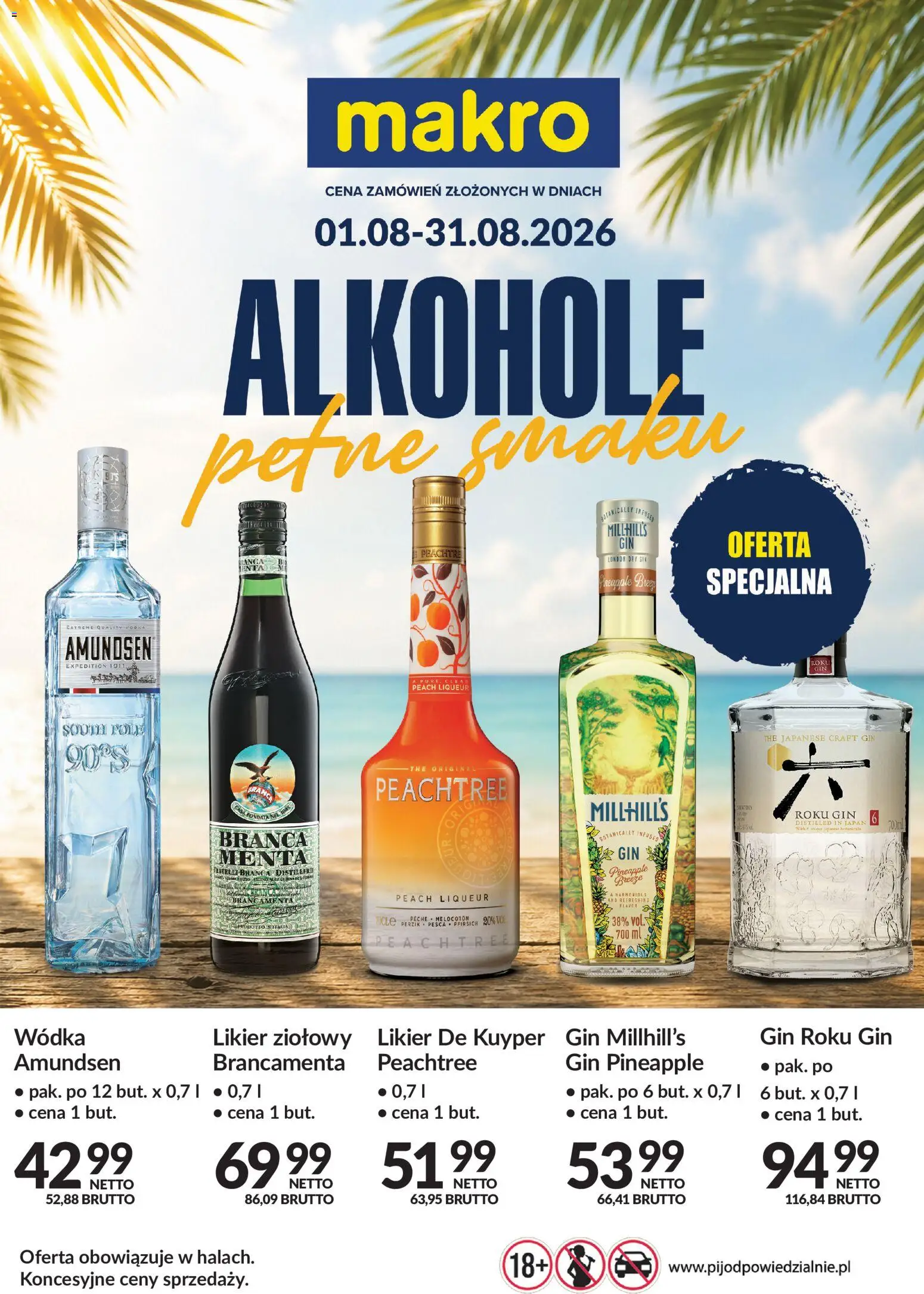 Makro gazetka - Alkohole pełne smaku w halach od 01.08.2026 | Strona: 1 | Produkty: Alkohole, Likier ziołowy, London dry gin, Wódka