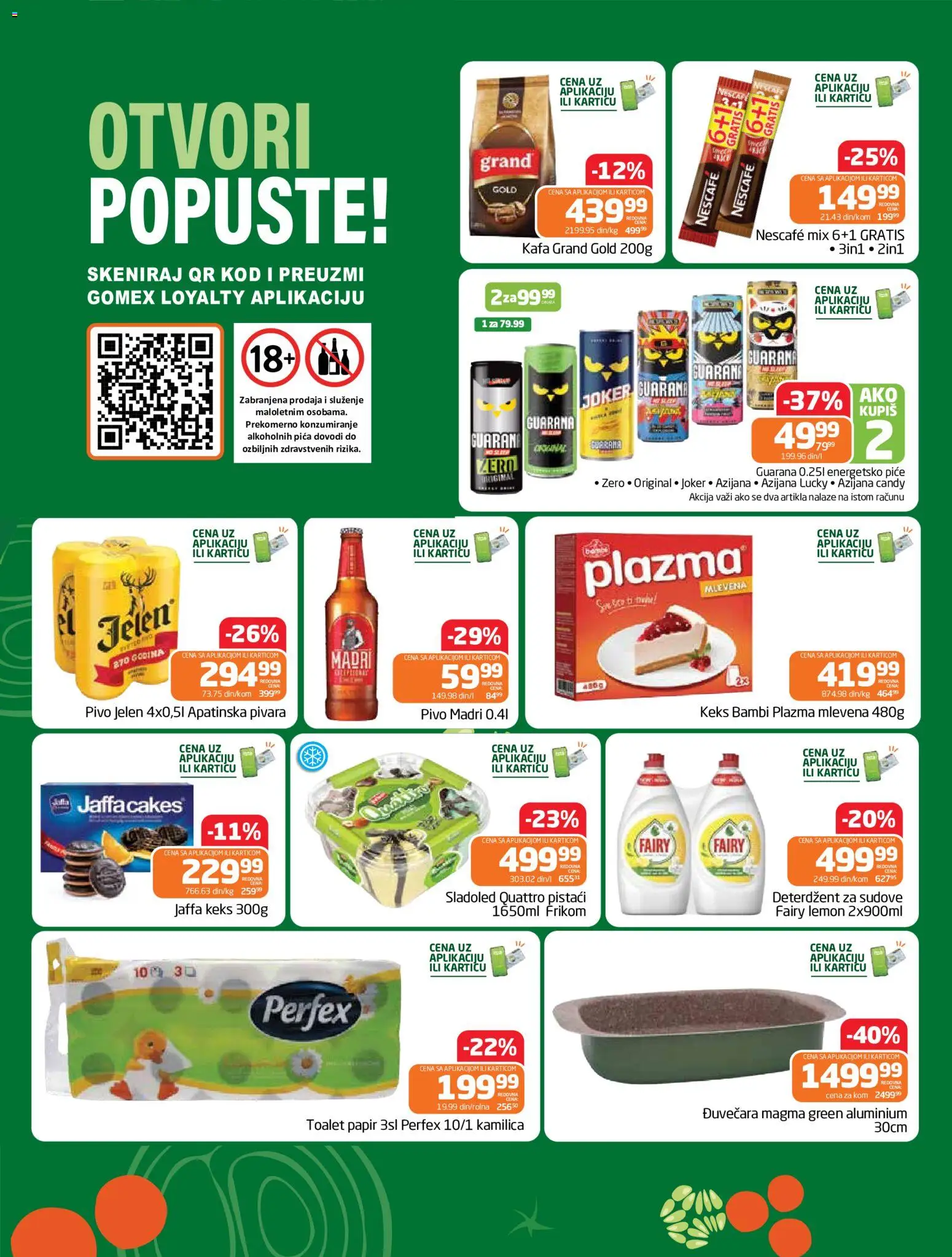 Gomex katalog - važi od 26.08.2026 | Strana: 2 | Proizvode: Energetsko piće, Plazma, Guarana, Piće