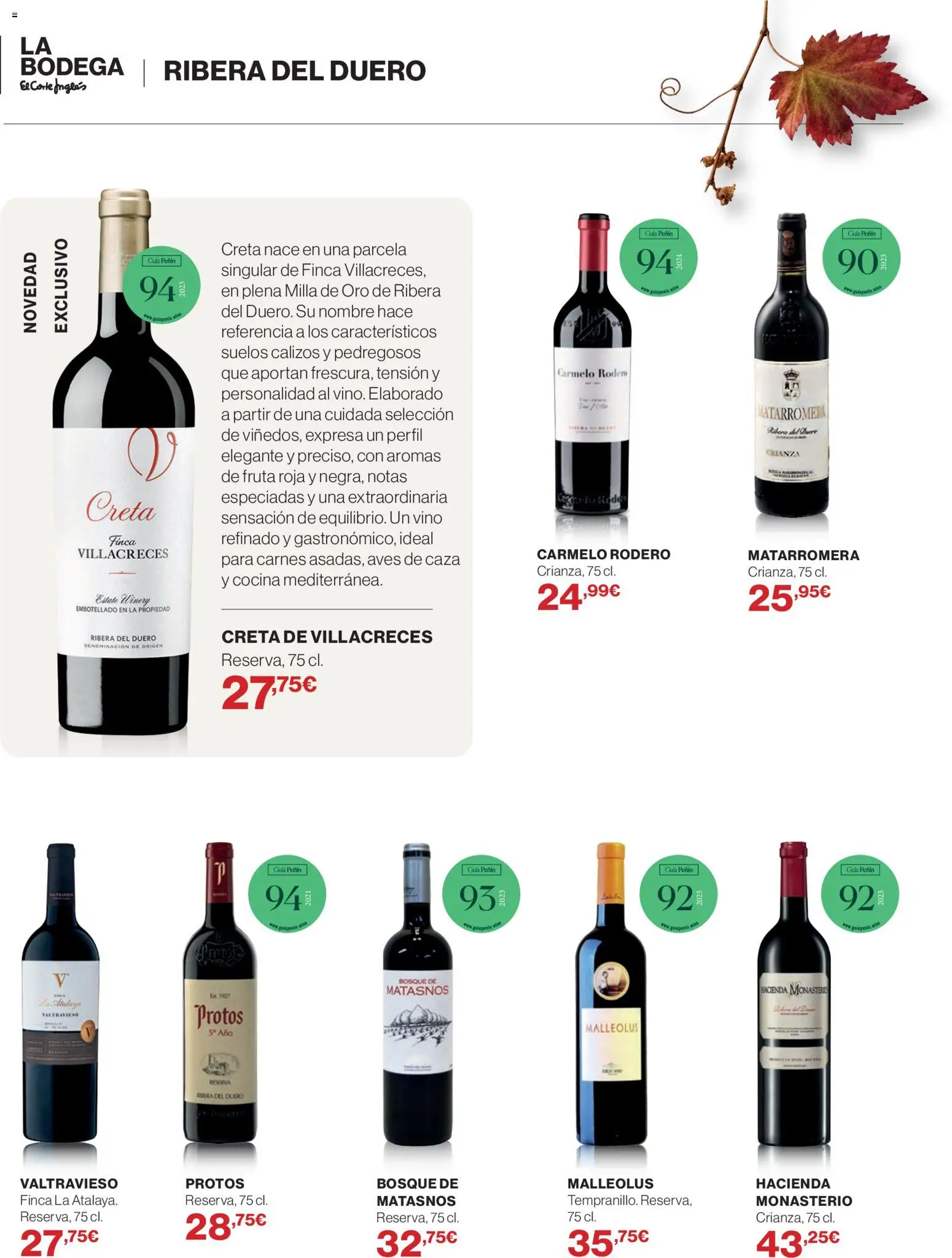 Hipercor - Bodega octubre 26 │ válido desde el 01/10/2026 | Página: 14 | Productos: Aves, Fruta, Vino, Cocina