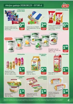 ČIA MARKET leidinys galioja nuo 2026.06.23 | Puslapis: 4 | Prekių: Sūrelis, Jogurtas, Obuoliai, Grietinė