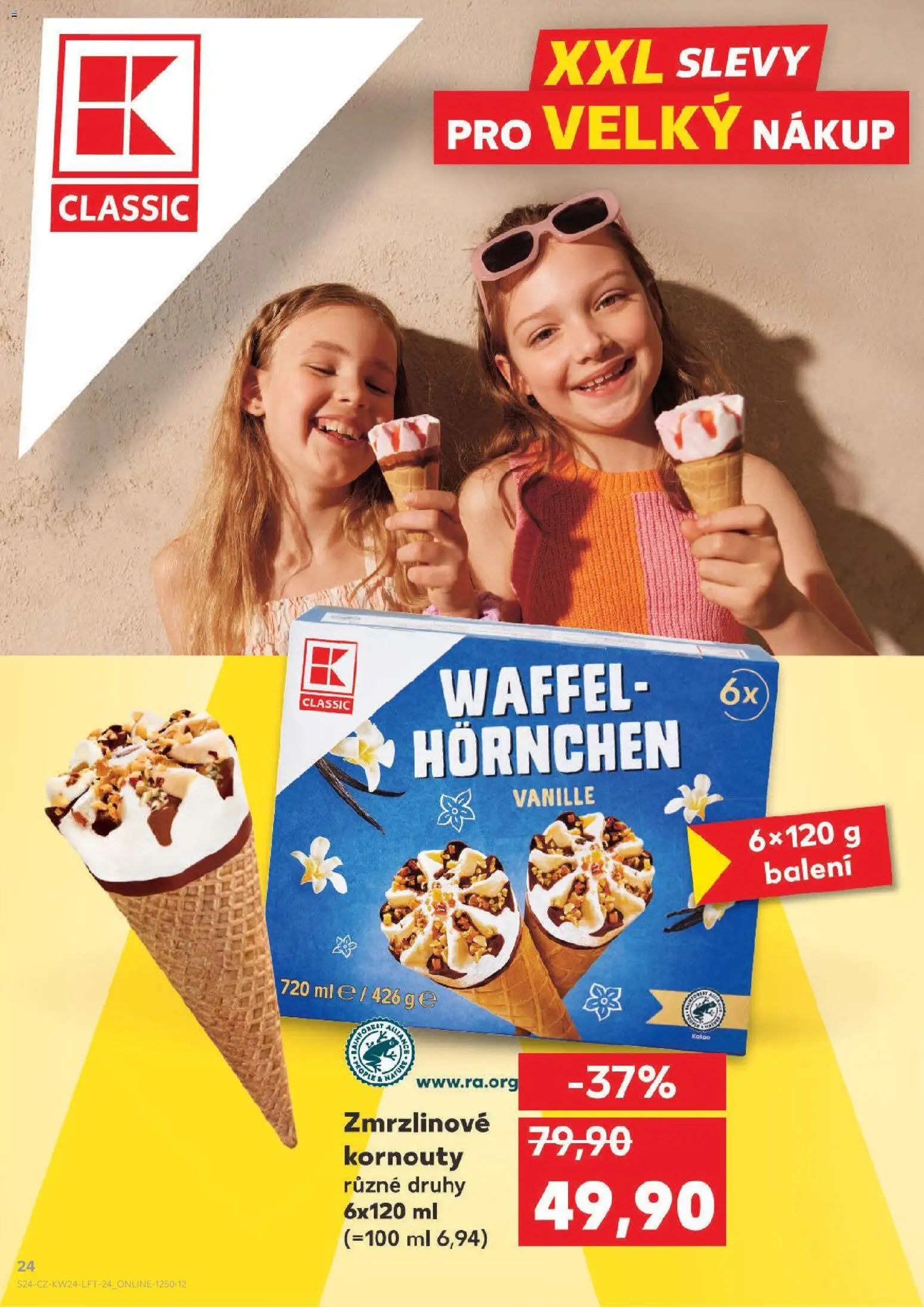Kaufland leták - Liberec od 10.06.2026 | Strana: 24 | Produkty: Zmrzlinové kornouty