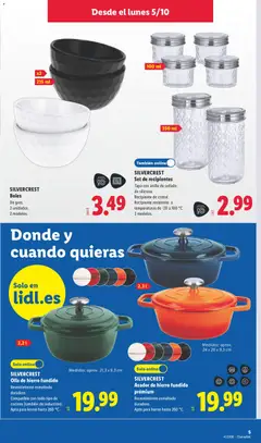Vista previa SILVERCREST, Olla de hierro fundido, Revestimiento esmaltado, duradero., Compatible con todo tipo de, cocinas (también de inducción)., Apta para horno hasta 260 °C. válido desde el 05/10/2026 | Página: 9 | Productos: Olla de hierro fundido, Horno
