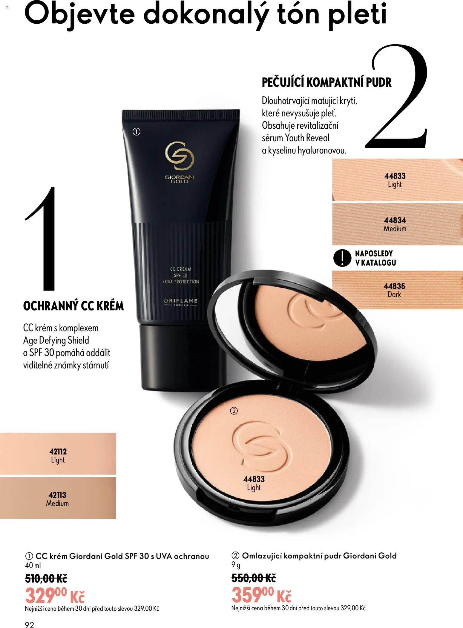 Oriflame katalog č. 13/2026 od 09.09.2026 | Strana: 92 | Produkty: Známky, Krém, Pudr, CC krém