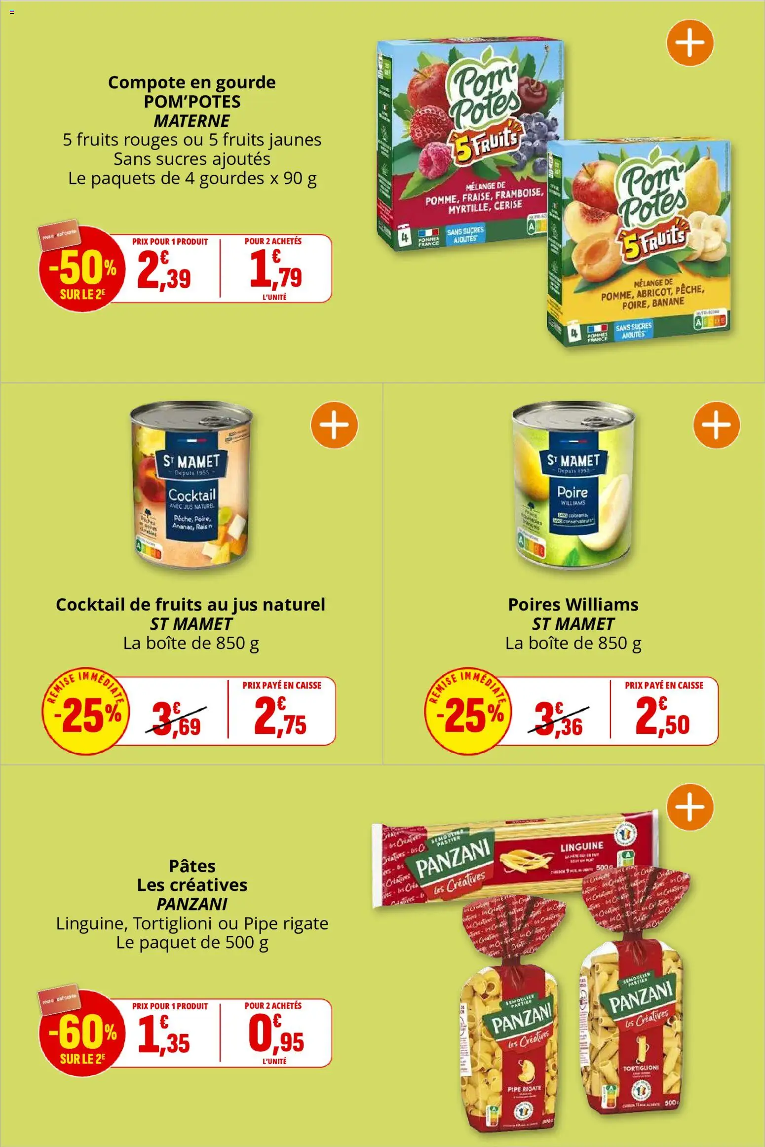 {H1} | Page: 24 | Produits: Compote en gourde, Pom'potes, Gourde, Pâtes