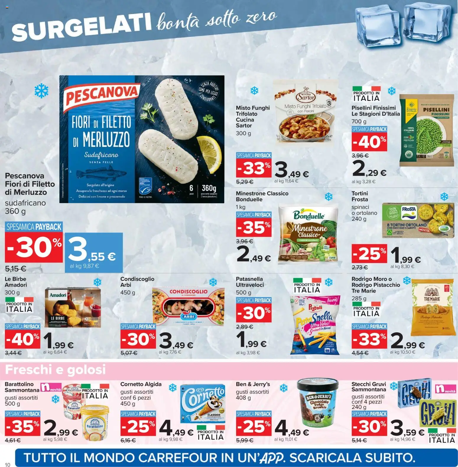 Volantino Carrefour del 07.04.2026 | Pagina: 10 | Prodotti: Minestrone, Funghi, Spinaci, Zucchine