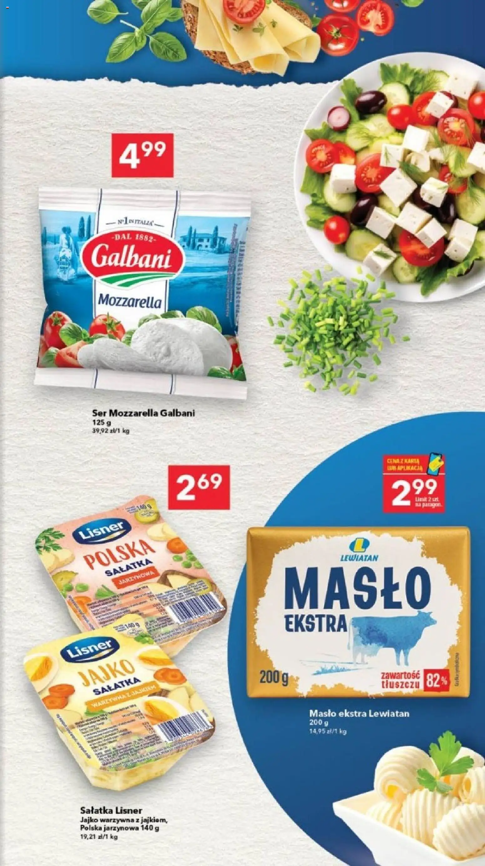 Lewiatan gazetka - Szczecin od 21.05.2026 | Strona: 9 | Produkty: Masło, Ser, Mozzarella, Sałatka