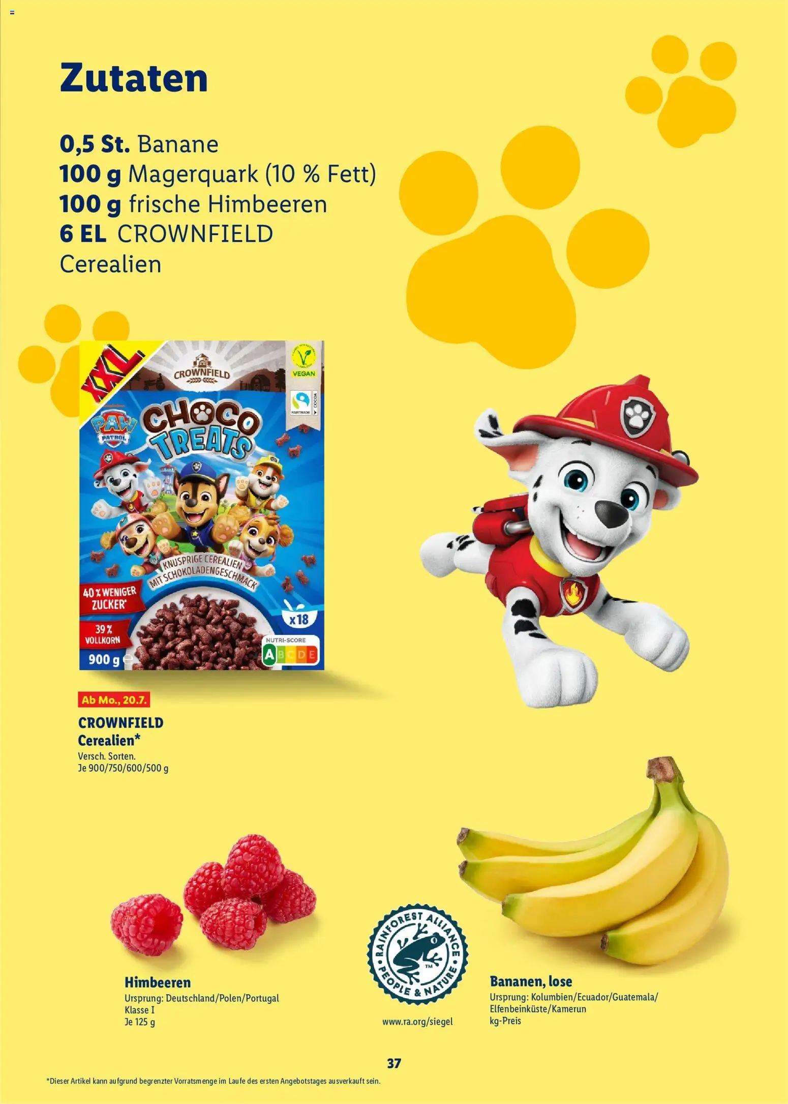 Lidl Německo leták - Paw Patrol od 20.07.2026 | Strana: 37 | Produkty: Vegan
