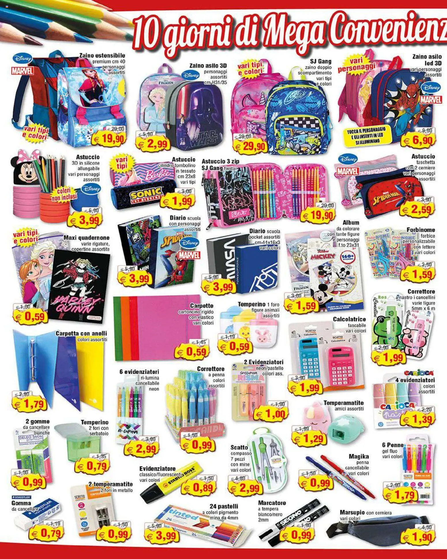 Volantino Magazzini Smart del 14/08/2026 | Pagina: 2 | Prodotti: Zaino, Astuccio, Evidenziatore, Pastelli